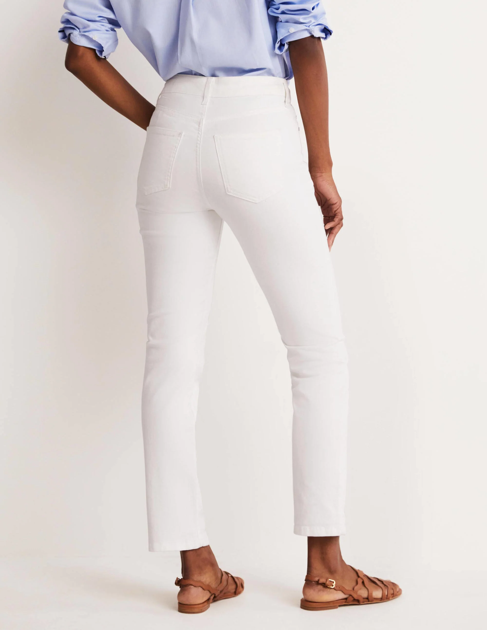 Schmale Jeans mit geradem Bein-Weiß - Image 3