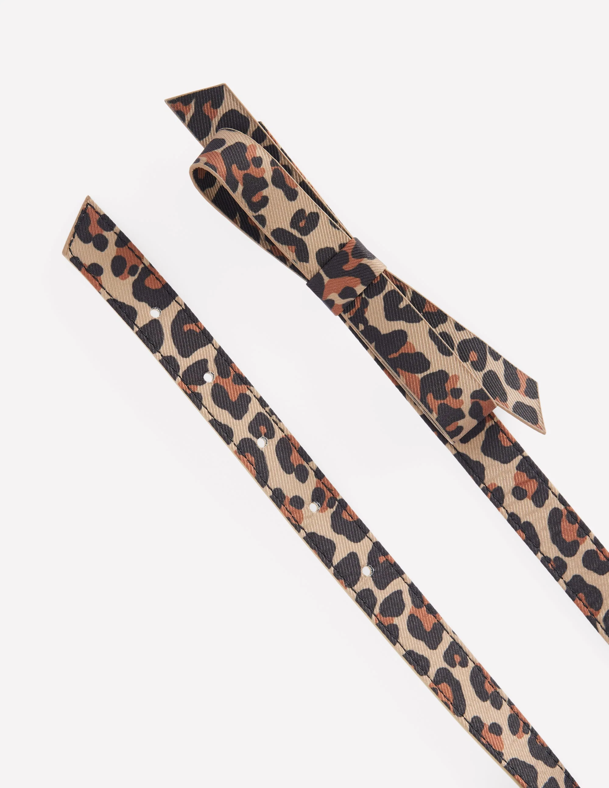 Schmaler Gürtel mit Schleife-Mohair, Leopardenmuster - Image 3