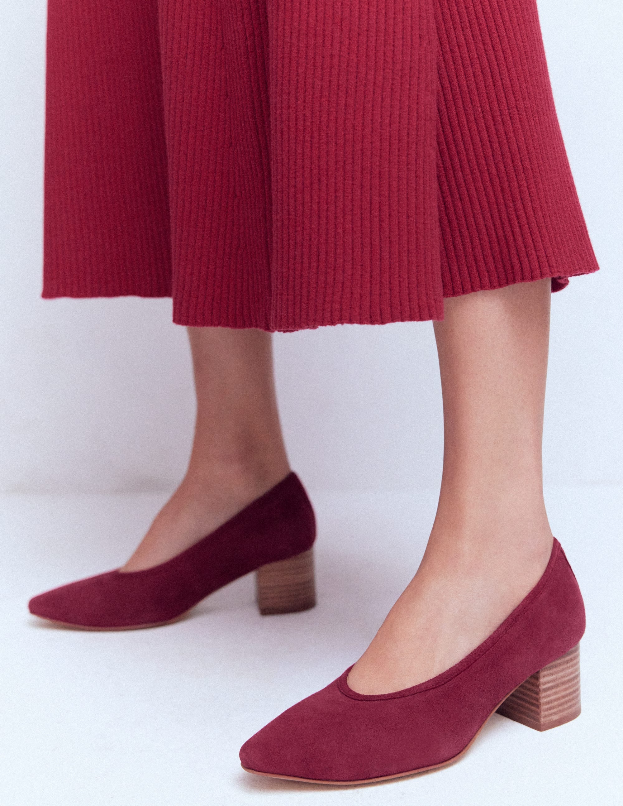 Schuhe mit geschlossener Fersenpartie und Blockabsatz-ROT - Image 2
