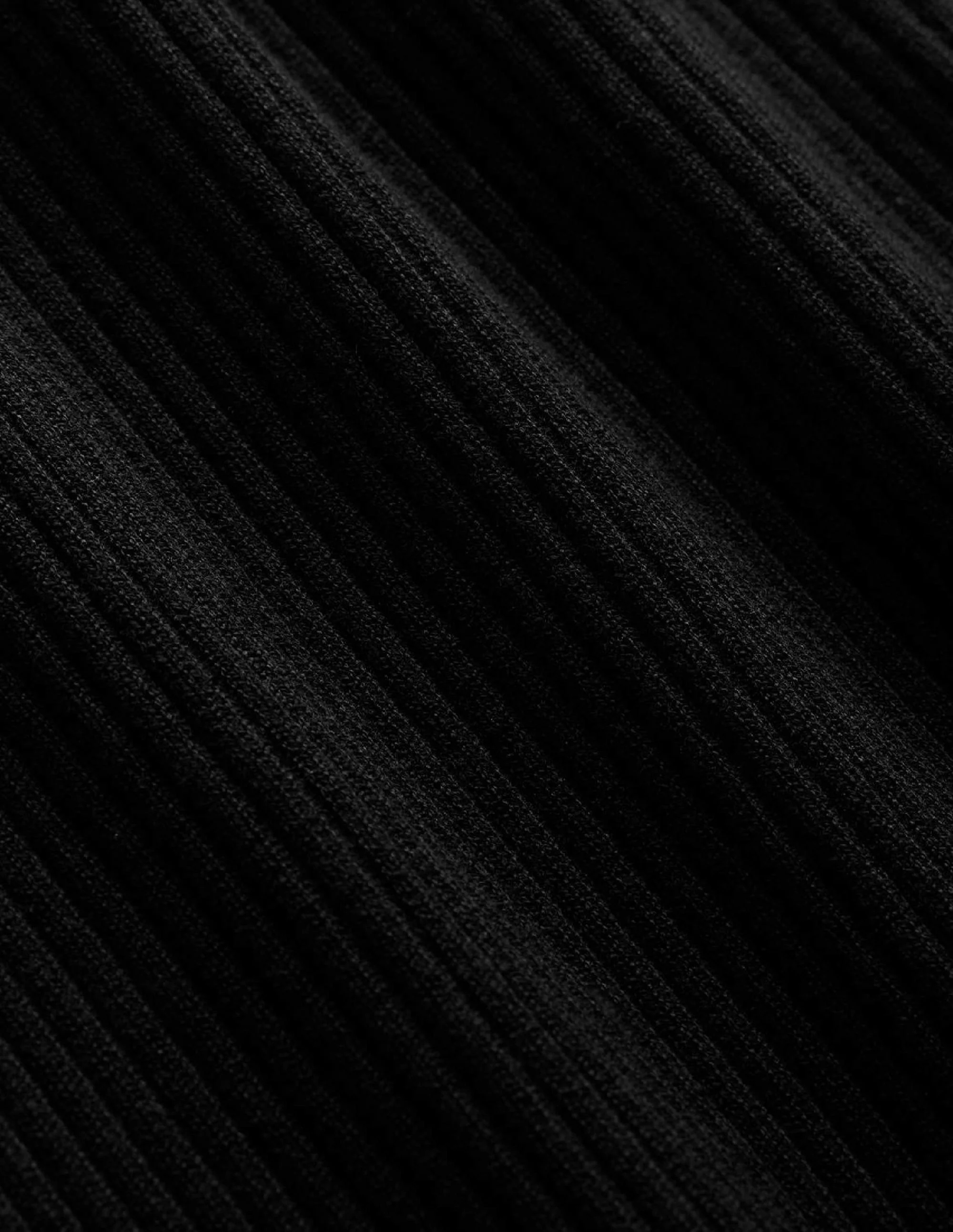 Schulterfreies Rippstrickoberteil-Schwarz - Image 6
