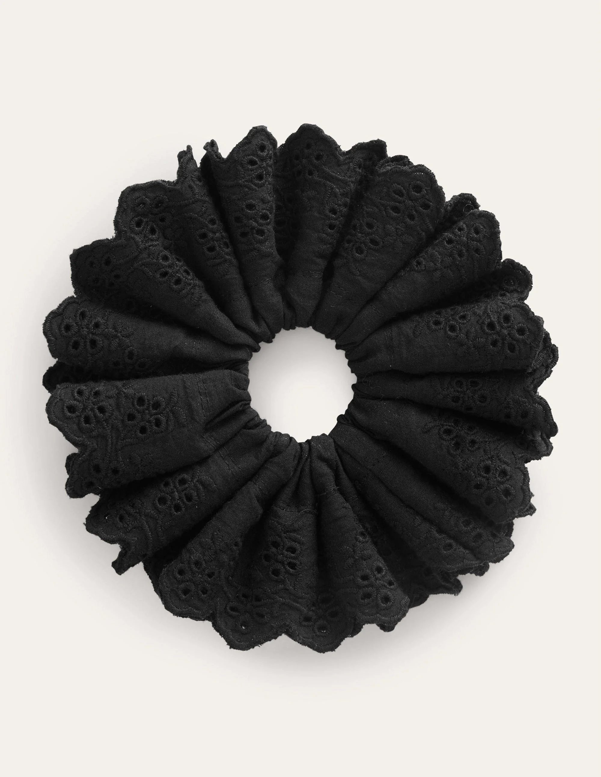 Scrunchie mit Lochstickerei-Schwarz - Image 2
