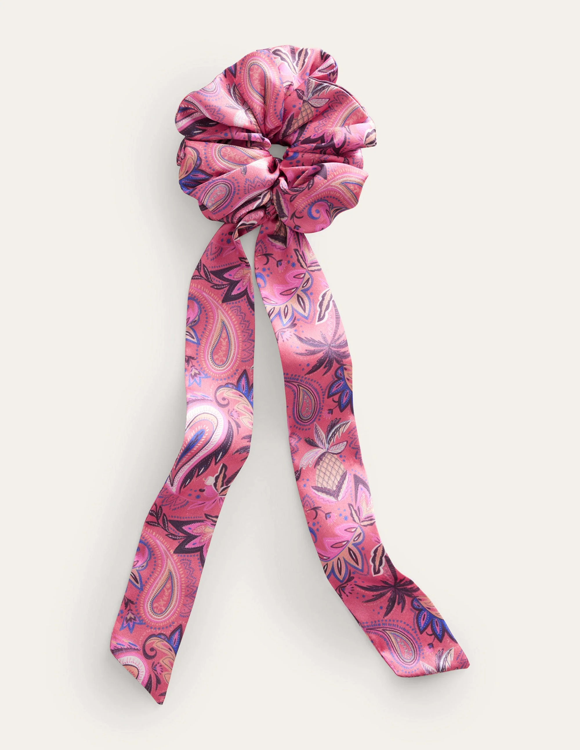 Scrunchie mit Tuchdetail-Tiefseekoralle