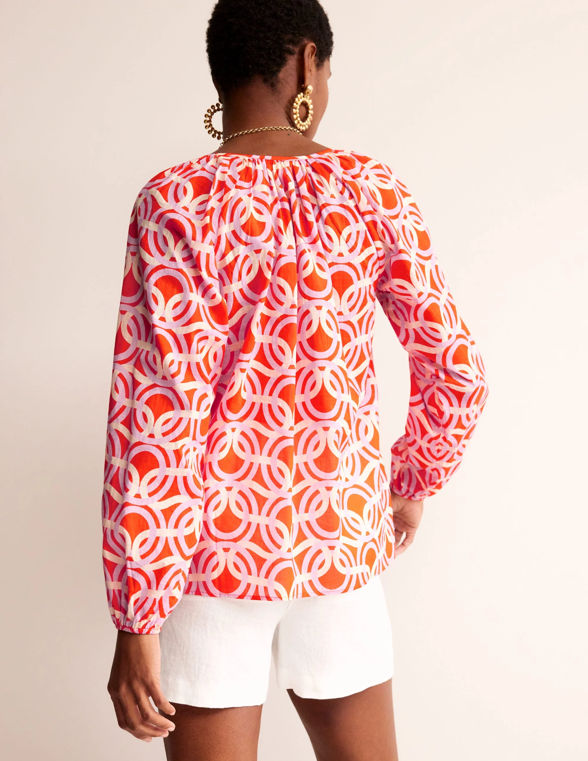 Serena Baumwollbluse-Fiesta, Geo Wirbel - Image 3