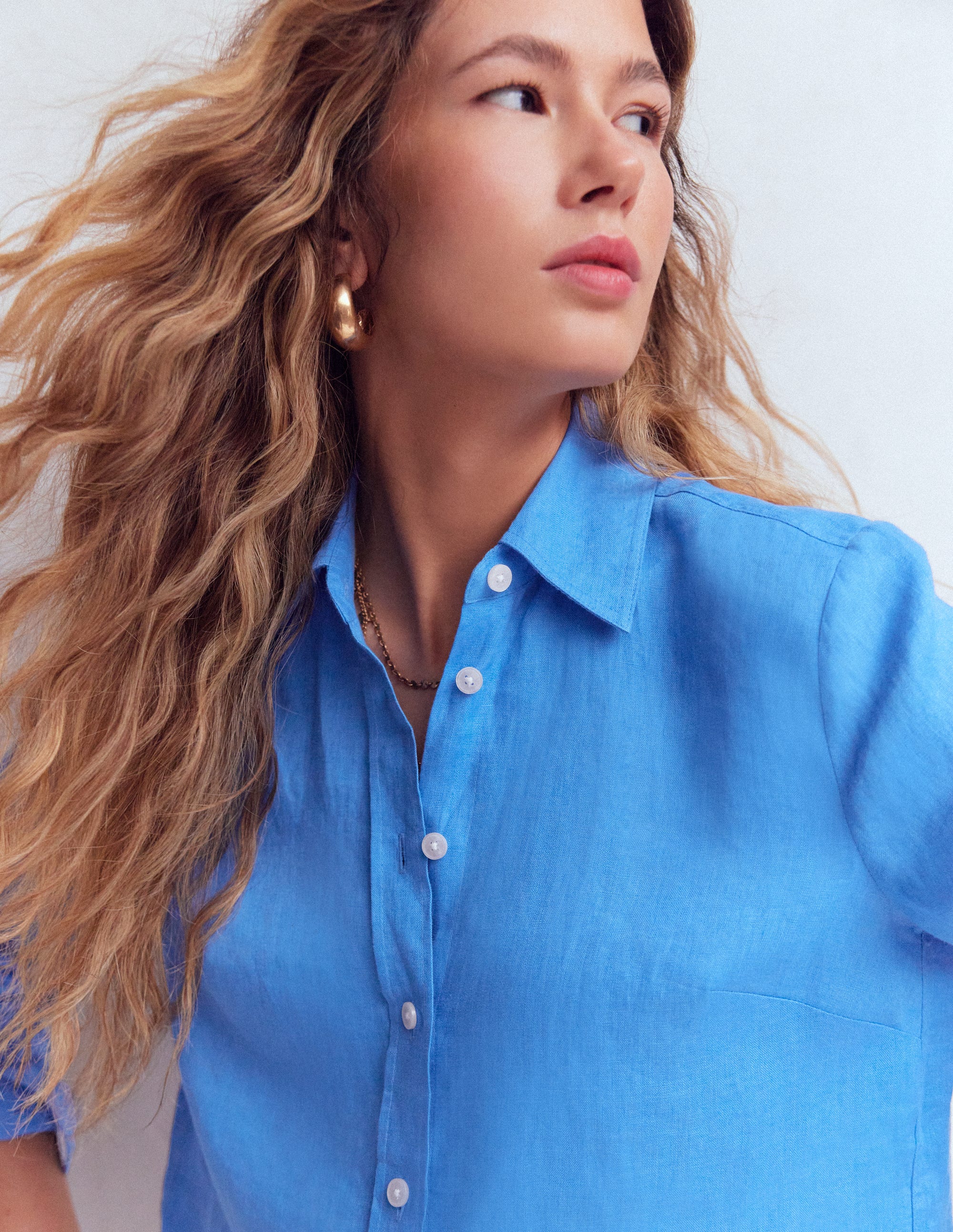 Sienna Leinenhemd-Blau - Image 2