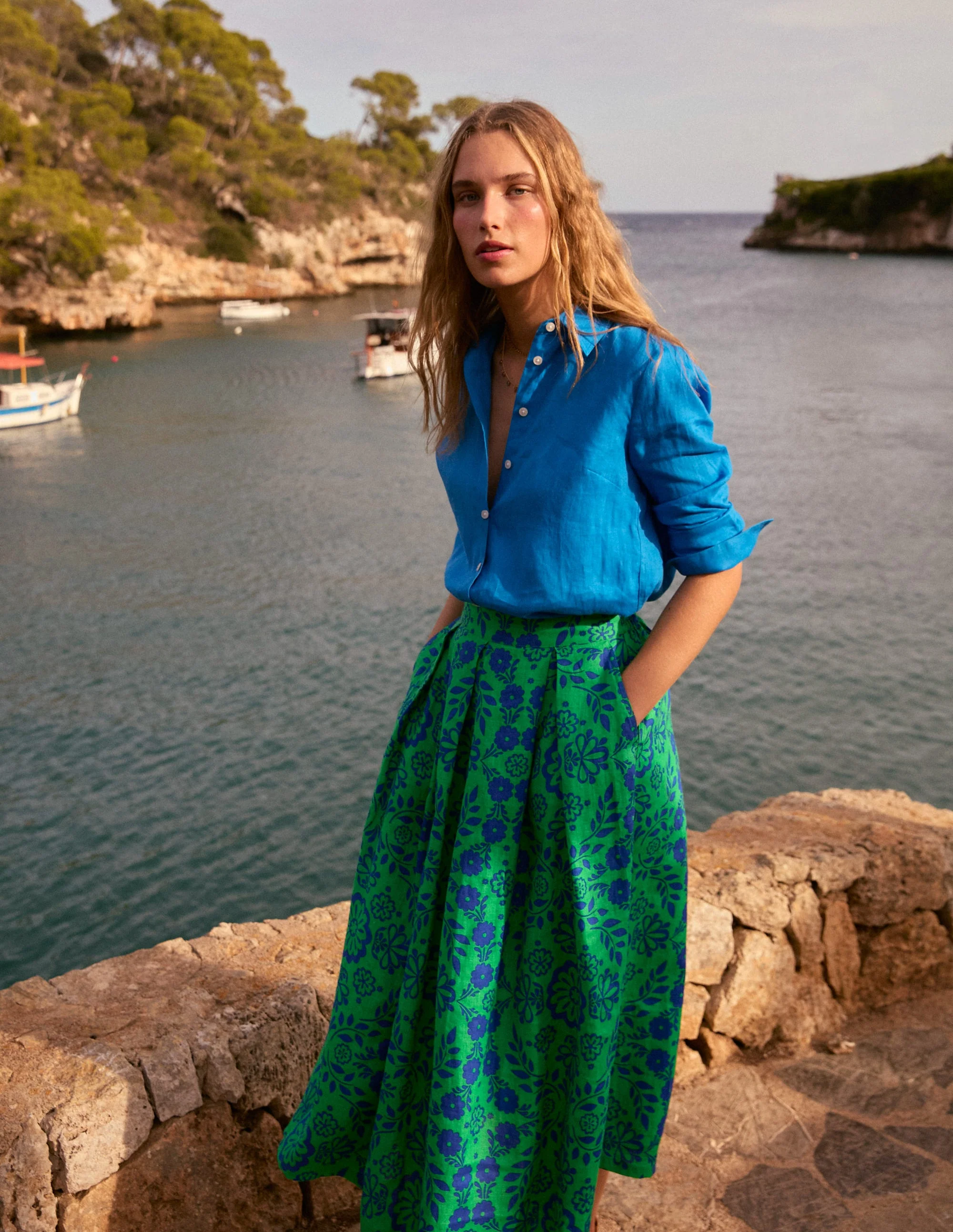 Sienna Leinenhemd-Himmelblau - Image 6