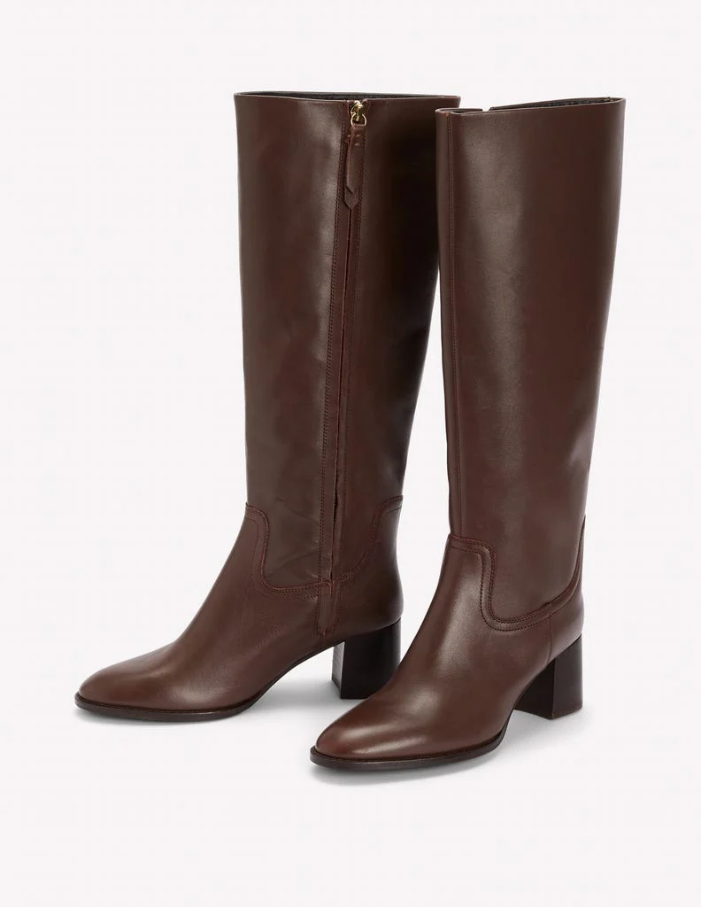 Skye Elegante, kniehohe Stiefel-Schoko - Image 3
