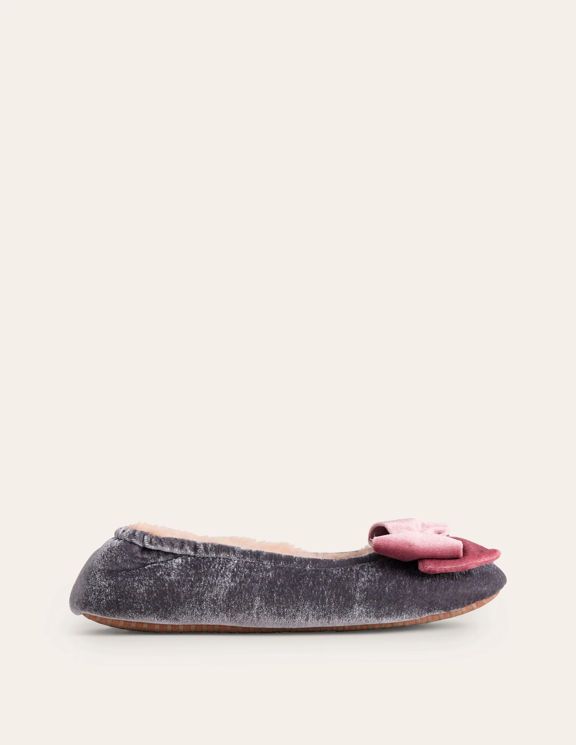 Slipper mit Schleife-Anthrazit Meliert - Image 2