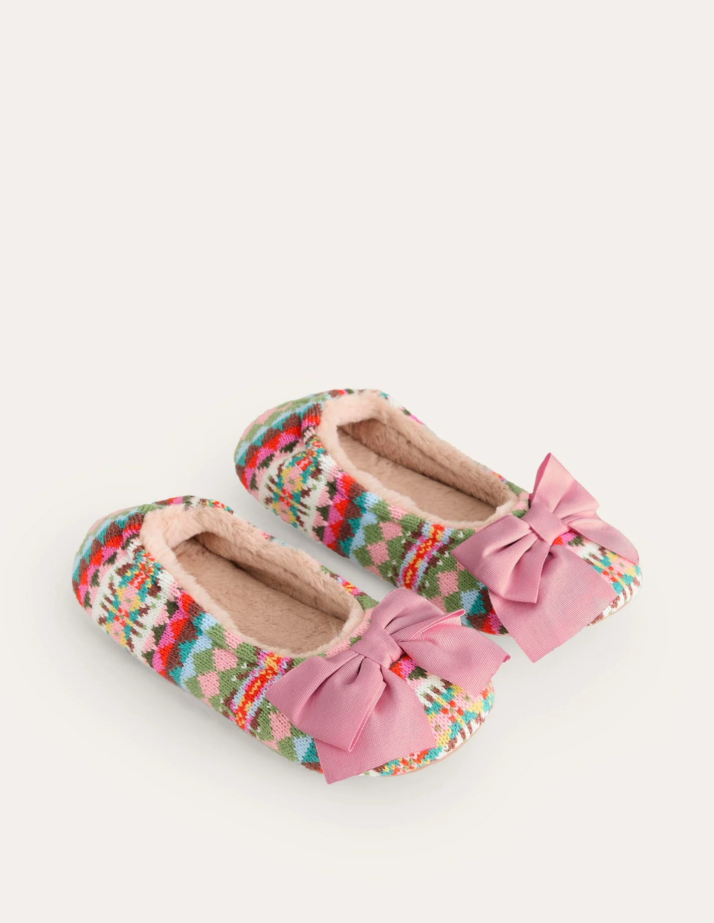 Slipper mit Schleife-Fair-Isle - Image 3