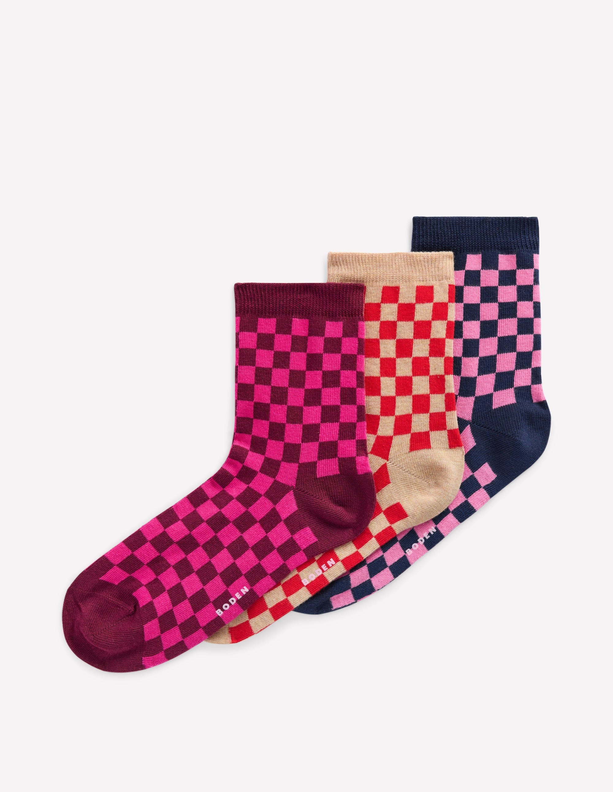 Socken mit Schachbrettmuster-Bunt