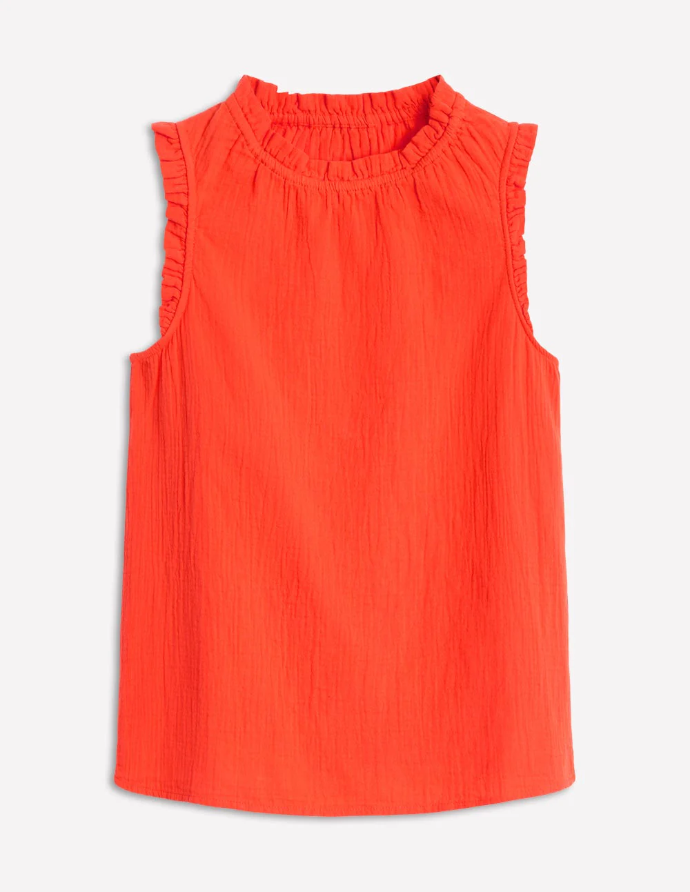 Sophie Doppeltuch-Oberteil mit Rüschen-Gladiolen Orange - Image 6