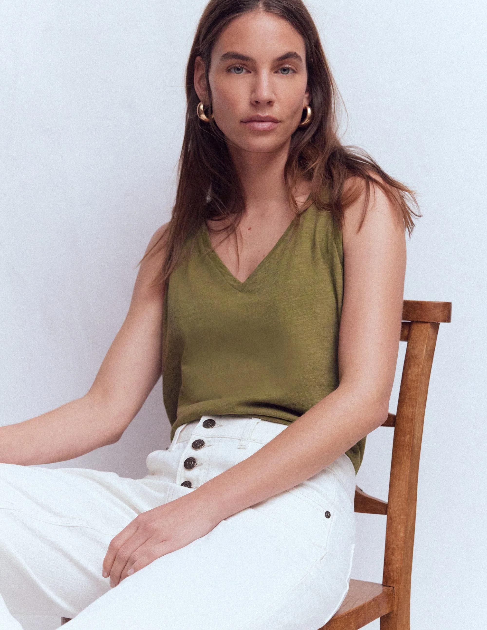 Sophie Flammgarn-Top-Olive Capulet - Image 4