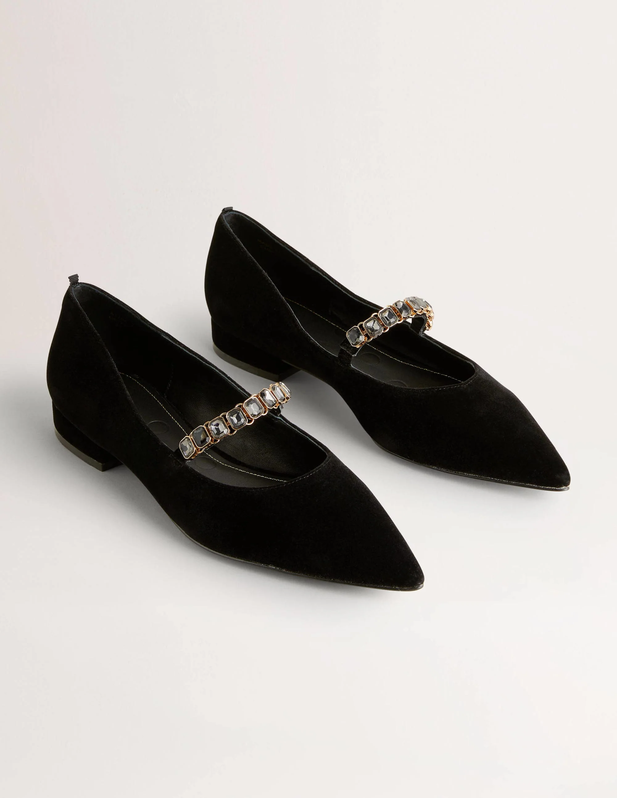 Spangenschuhe mit Kristallriemen-Schwarz - Image 2