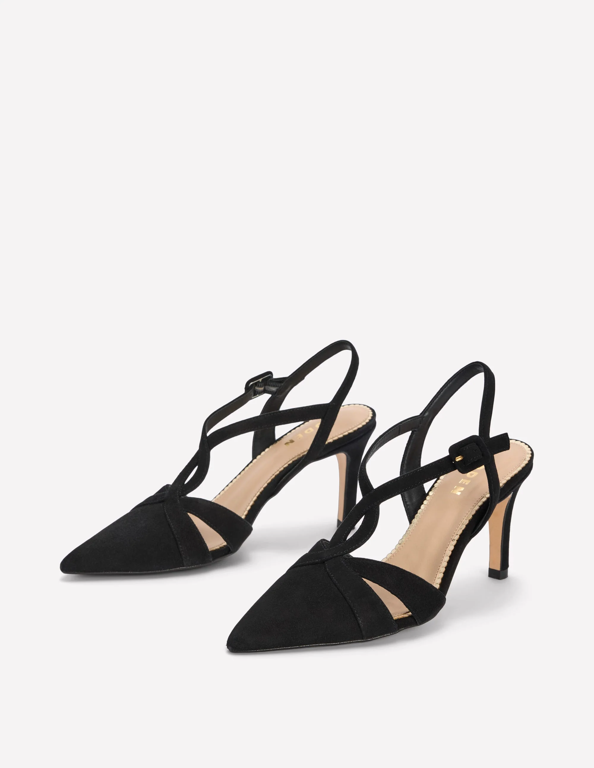 Spitze Absatzschuhe mit verschlungenen Riemen-Schwarz - Image 4