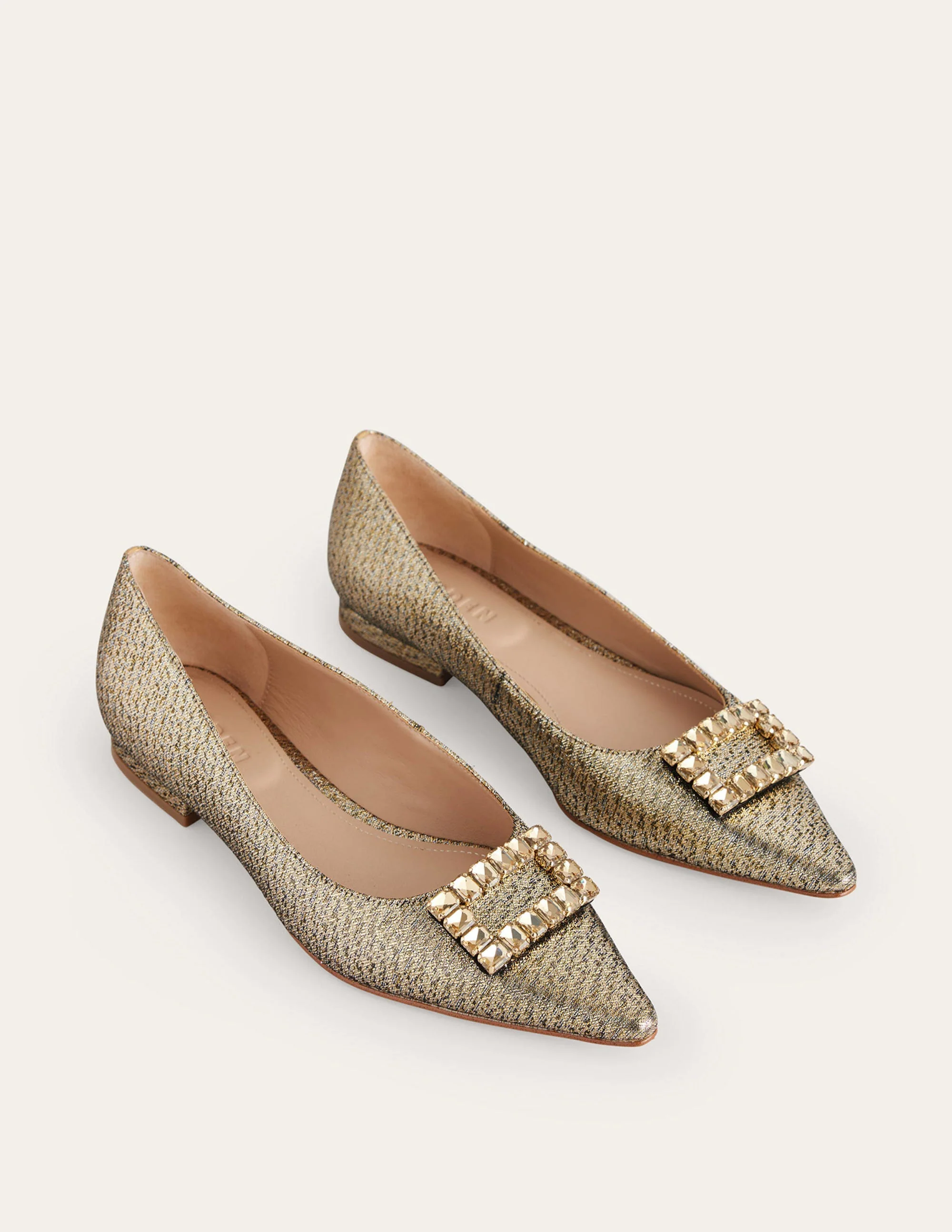 Spitze Ballerinas mit Verzierung-Gold-Metallic - Image 3