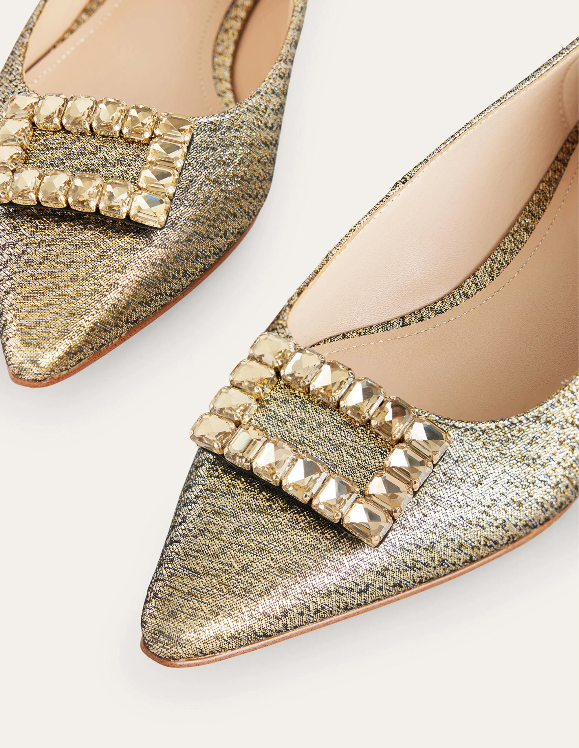 Spitze Ballerinas mit Verzierung-Gold-Metallic - Image 4