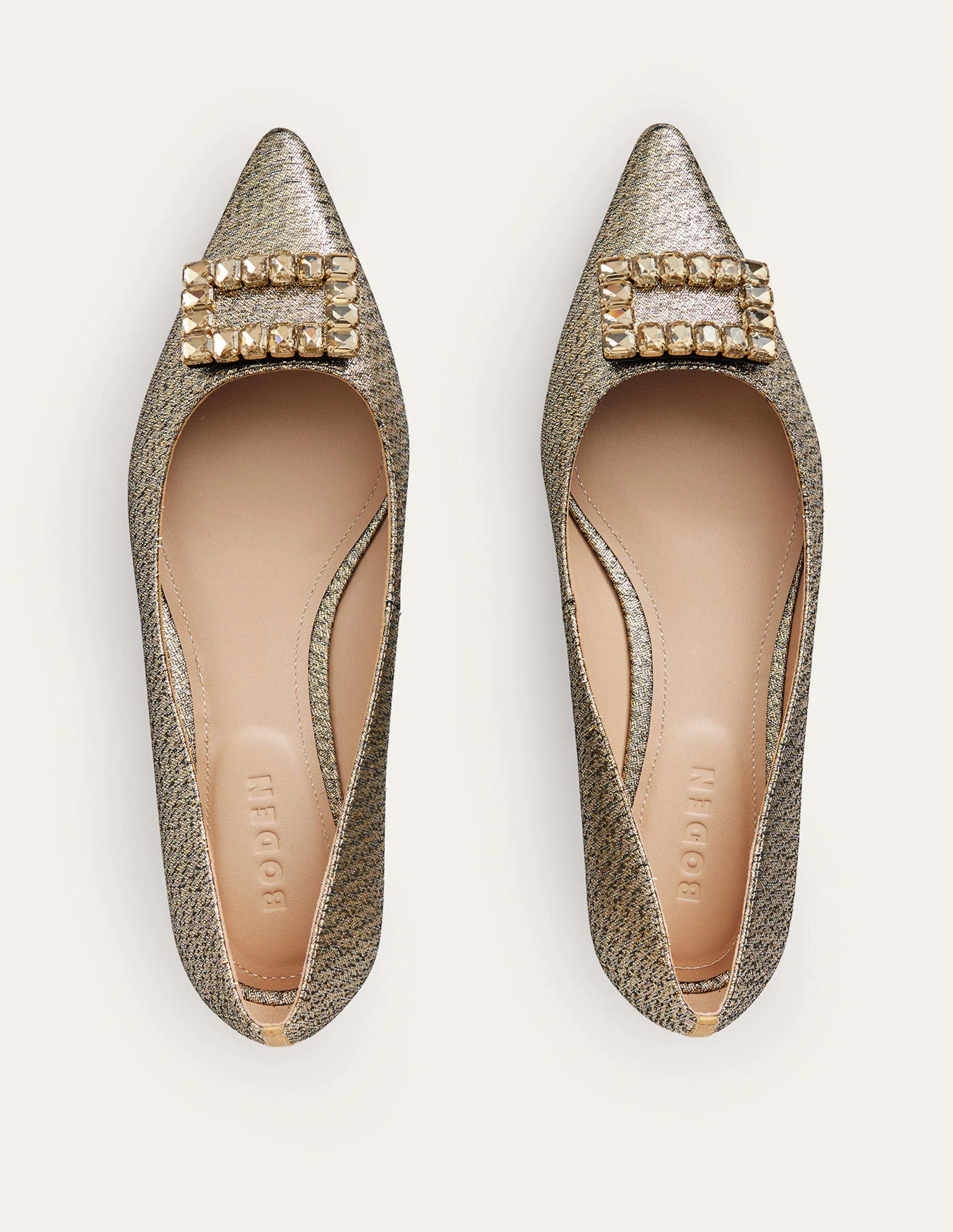 Spitze Ballerinas mit Verzierung-Gold-Metallic - Image 5