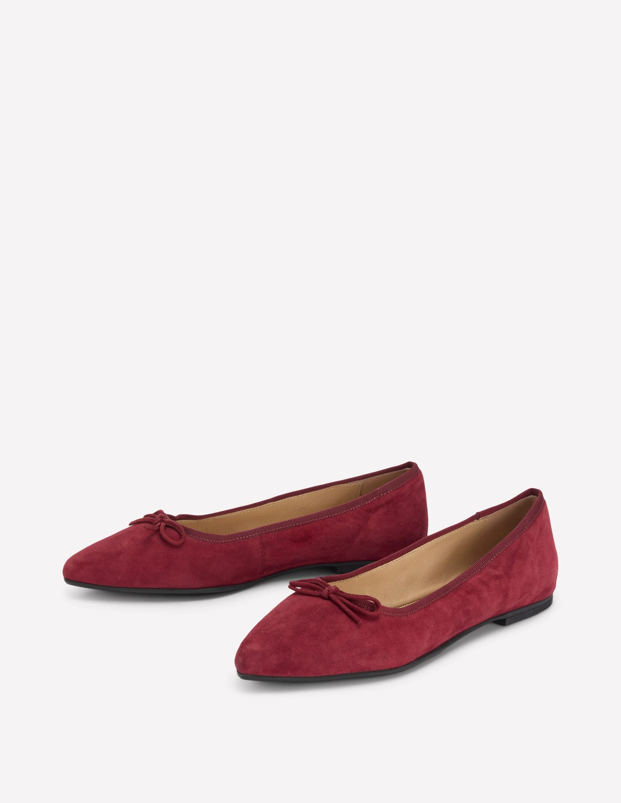 Spitze, flache Schuhe mit flexibler Sohle-Oxblood - Image 3