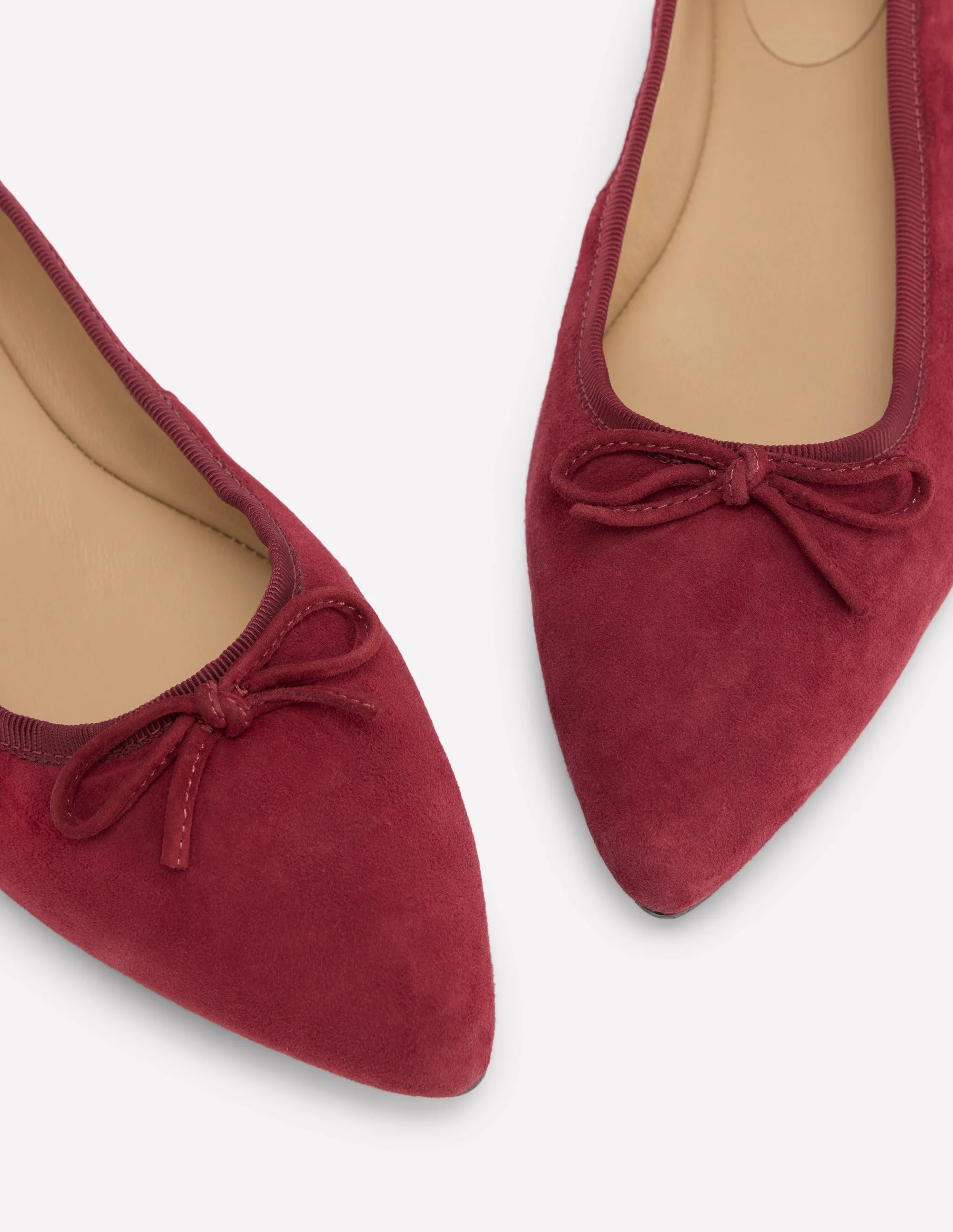 Spitze, flache Schuhe mit flexibler Sohle-Oxblood - Image 4