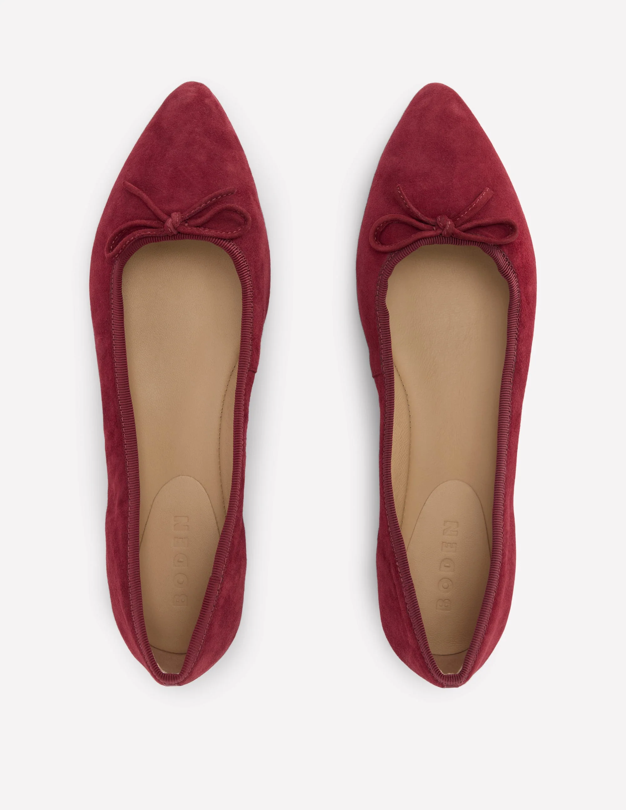 Spitze, flache Schuhe mit flexibler Sohle-Oxblood - Image 5