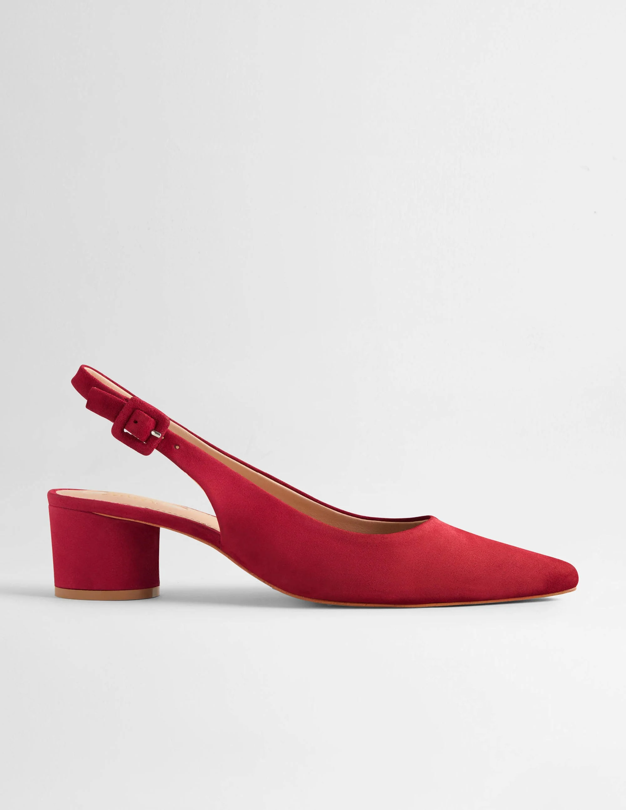 Spitze Riemchensandalen mit flachem Absatz-Winterbeere
