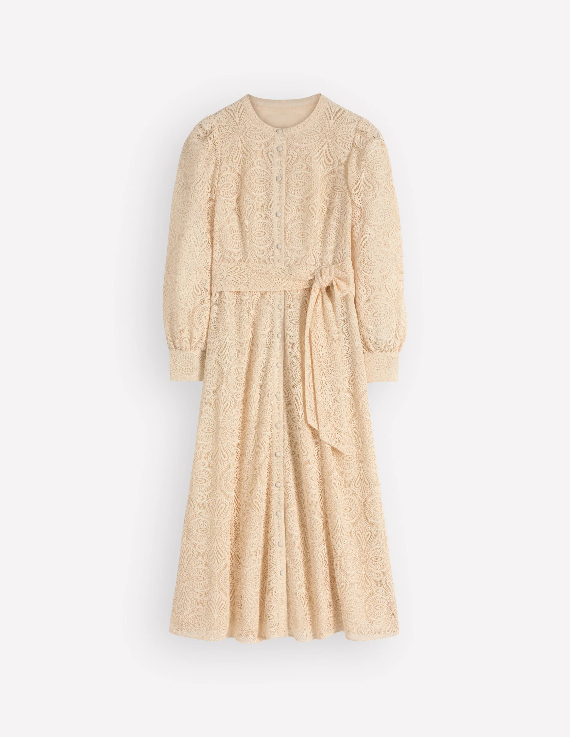 Spitzenkleid mit Blousonärmeln-Naturweiß Spitze - Image 9