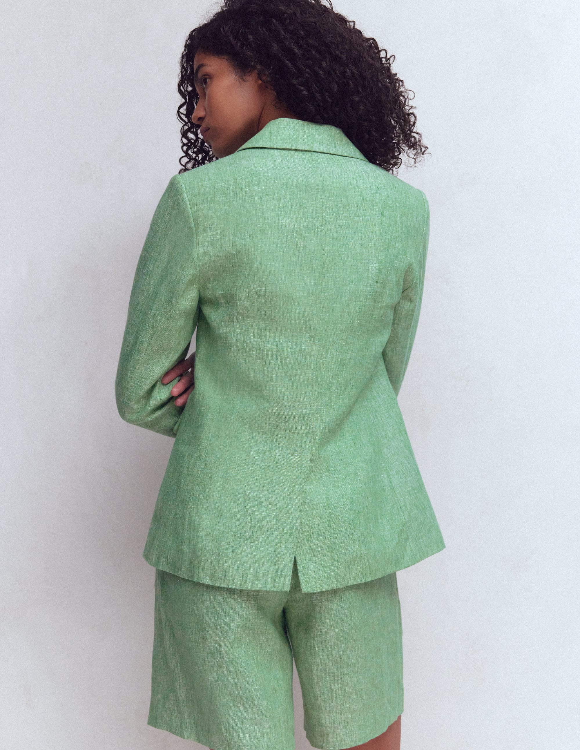 Stamford Leinenblazer-Aloe-Grün Chambray - Image 3