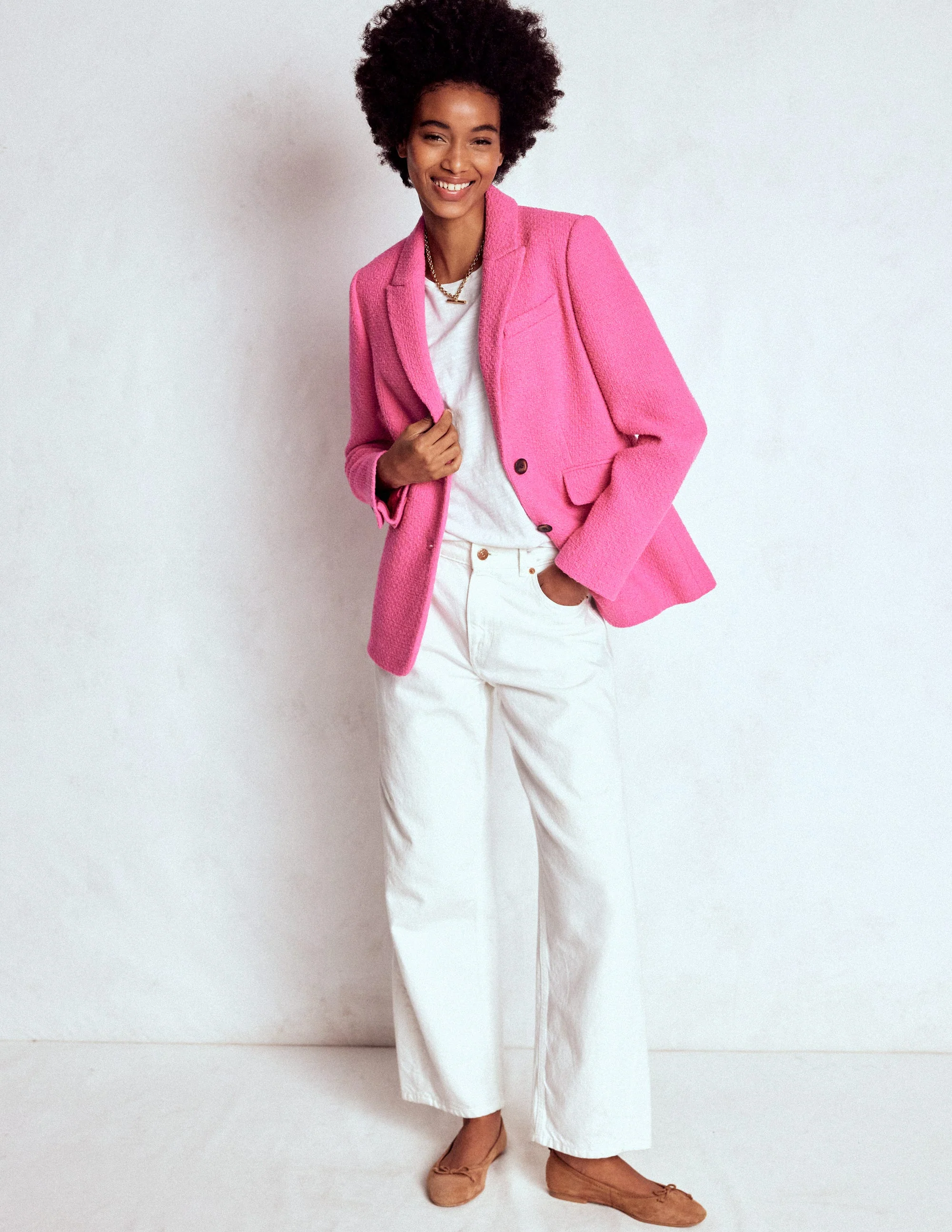 Stamford Texturierter Blazer-Rosarot - Image 4