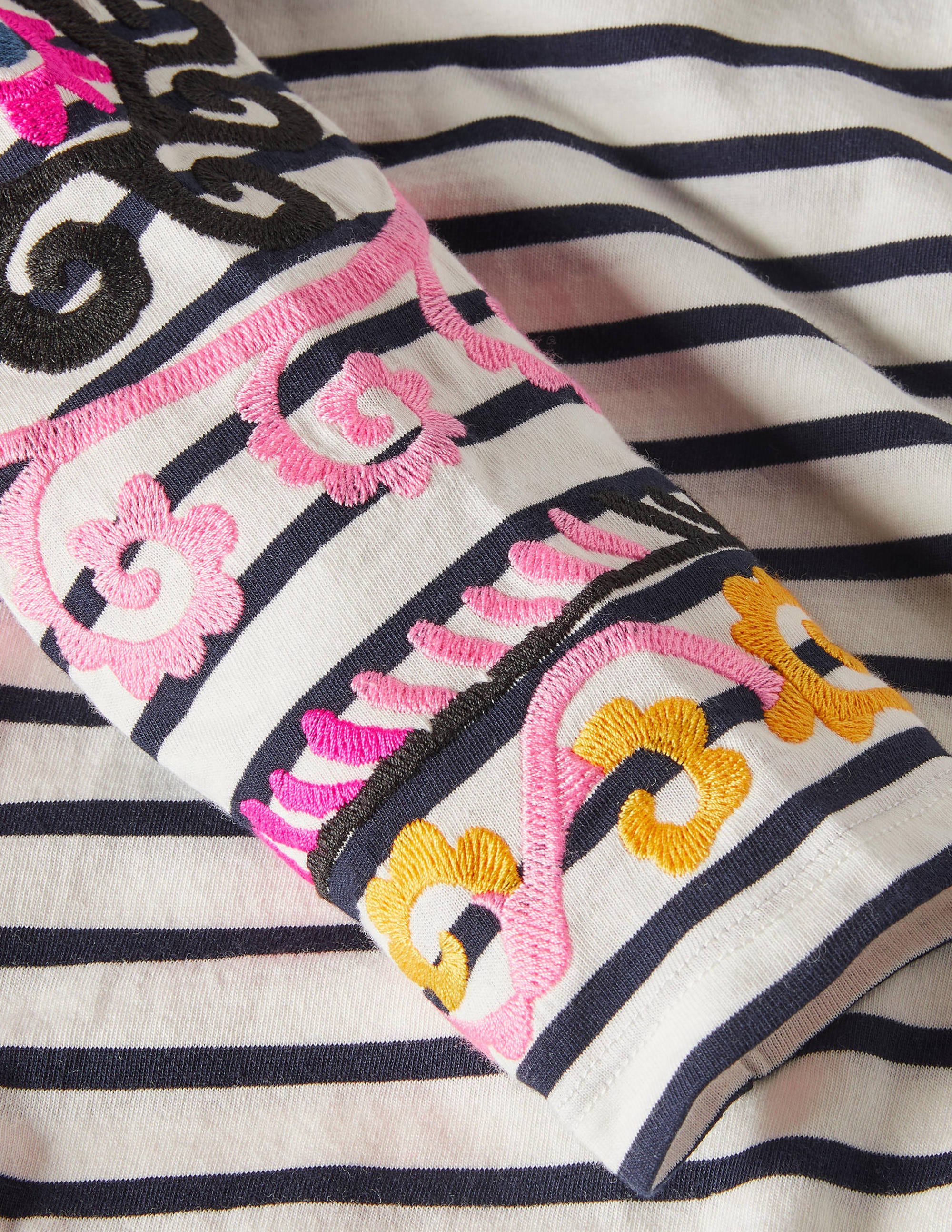 Statement-Bretonshirt-Naturweiß/Navy, Stickerei - Image 6