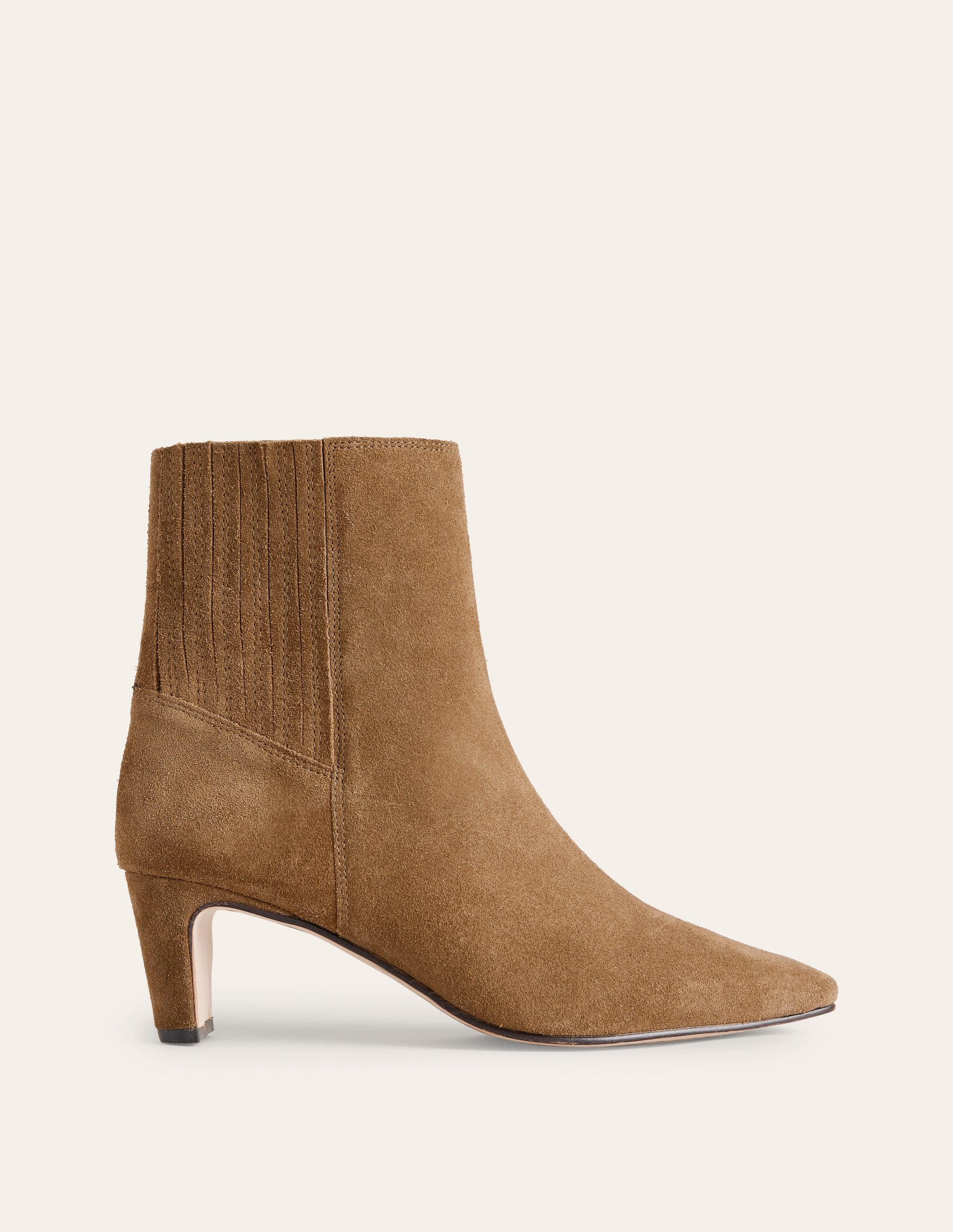 Stiefeletten mit Absatz und Ziereinsatz hinten-Altes Moosgrün - Image 2