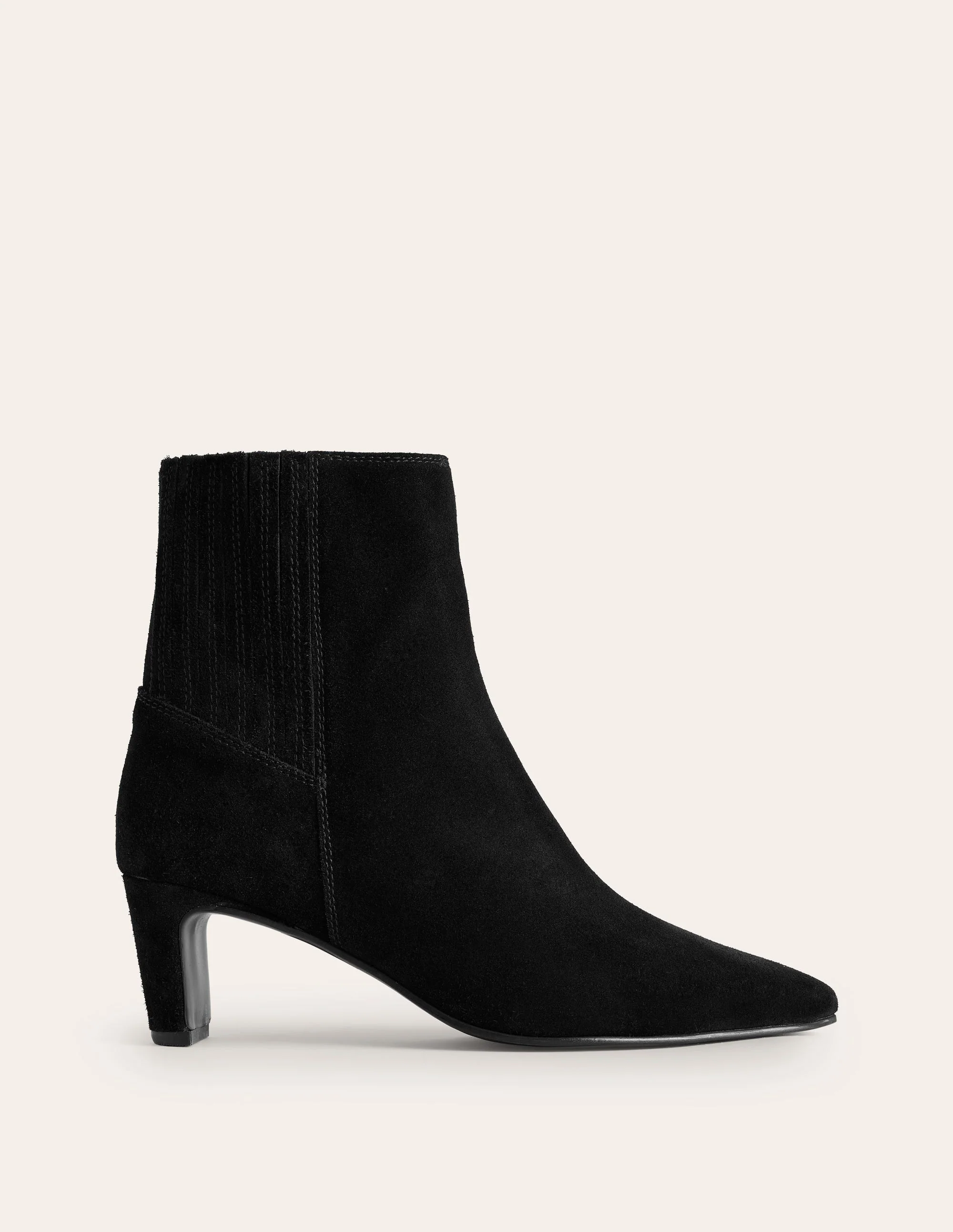 Stiefeletten mit Absatz und Ziereinsatz hinten-Schwarz - Image 2