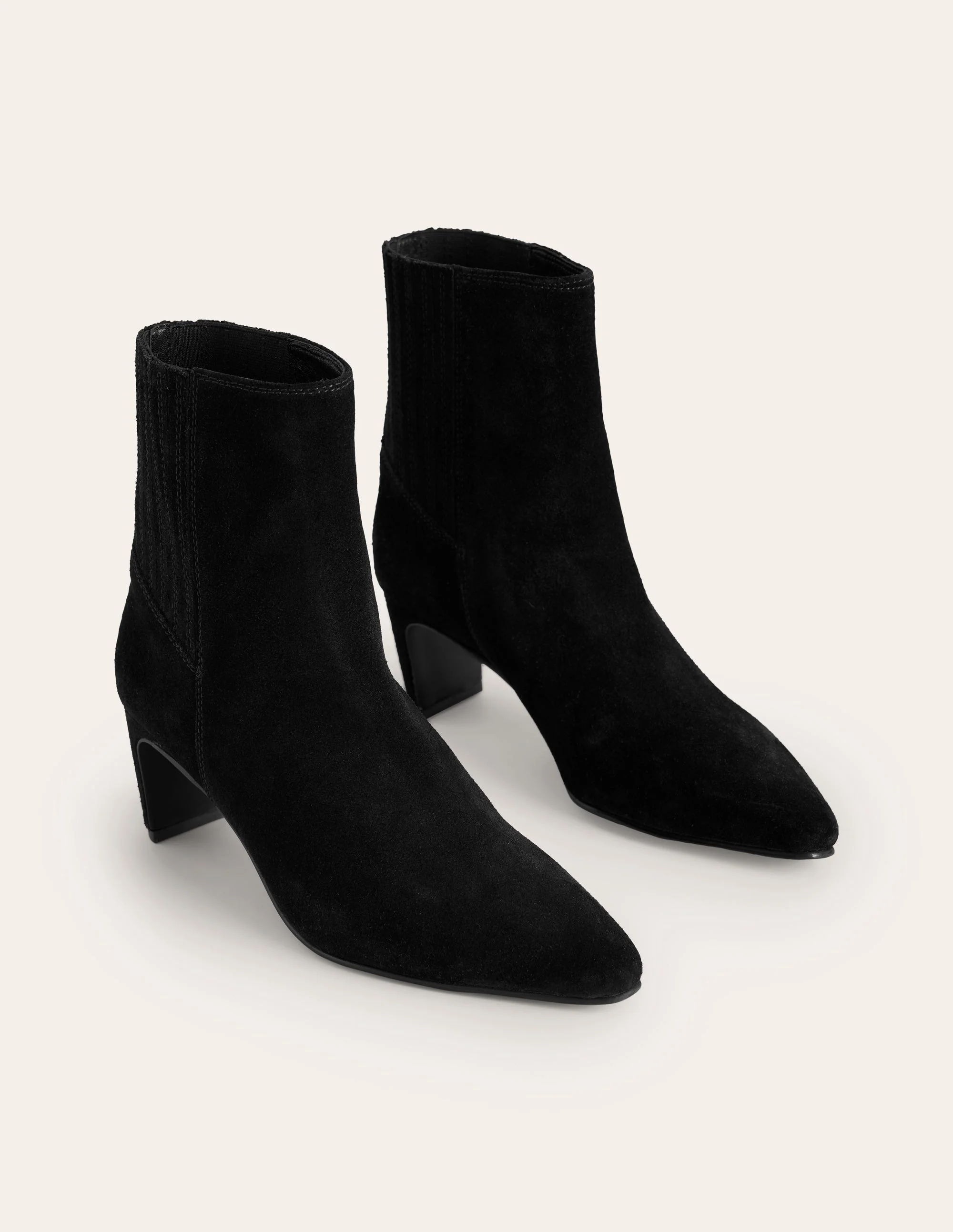 Stiefeletten mit Absatz und Ziereinsatz hinten-Schwarz - Image 3