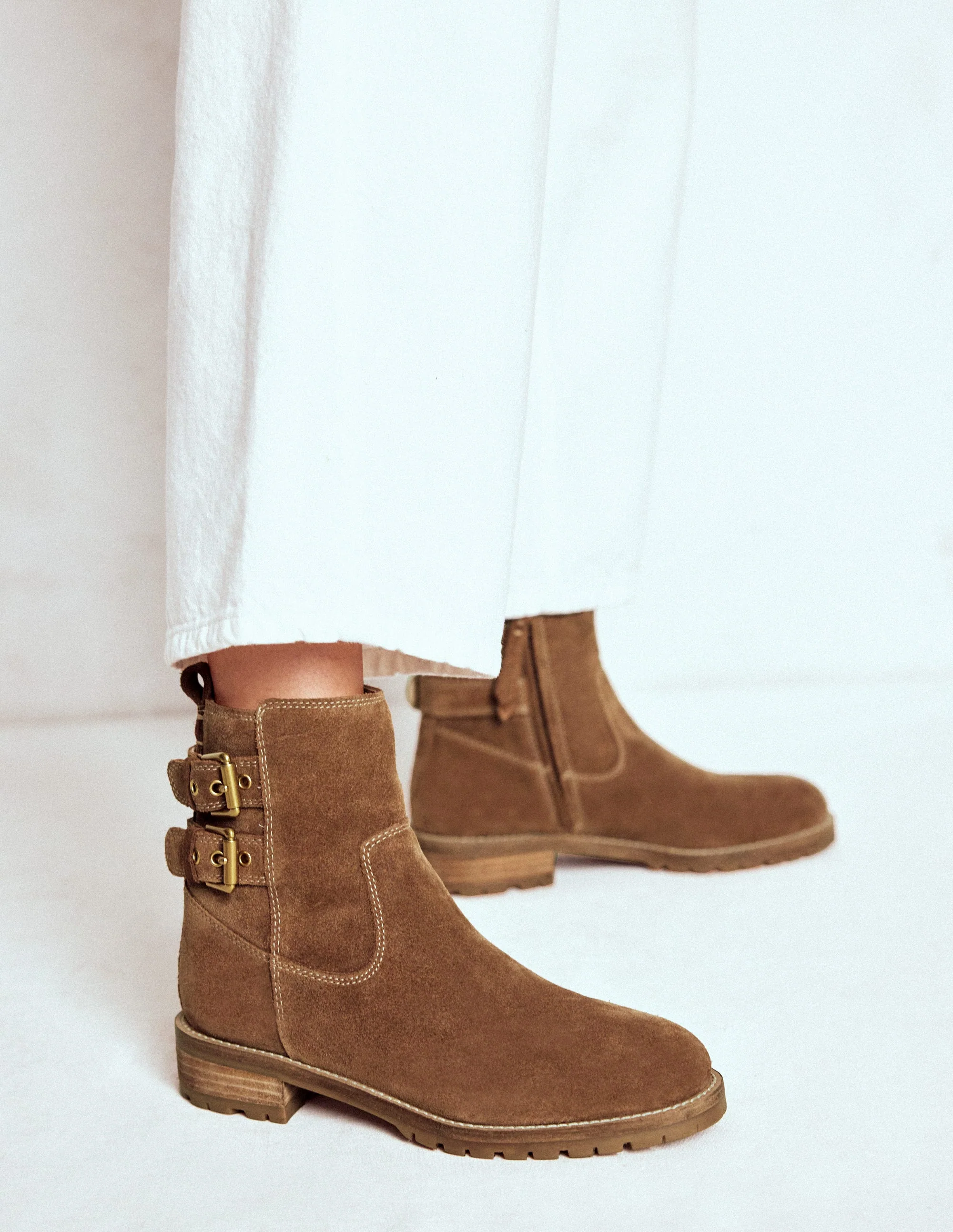 Stiefeletten mit Schnalle-Hellbraun - Image 2