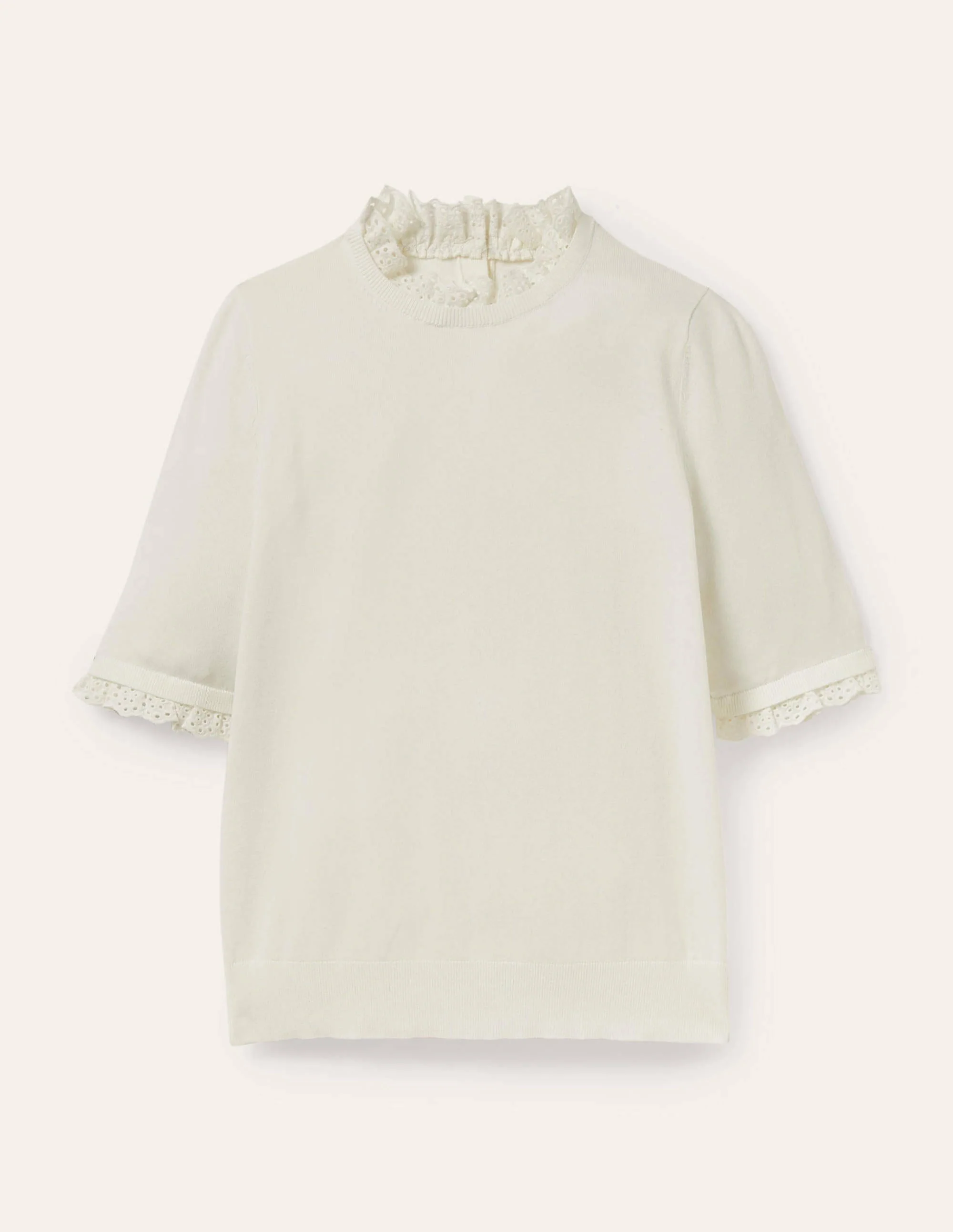 Strick-T-Shirt aus einer Webmischung-Naturweiß - Image 5