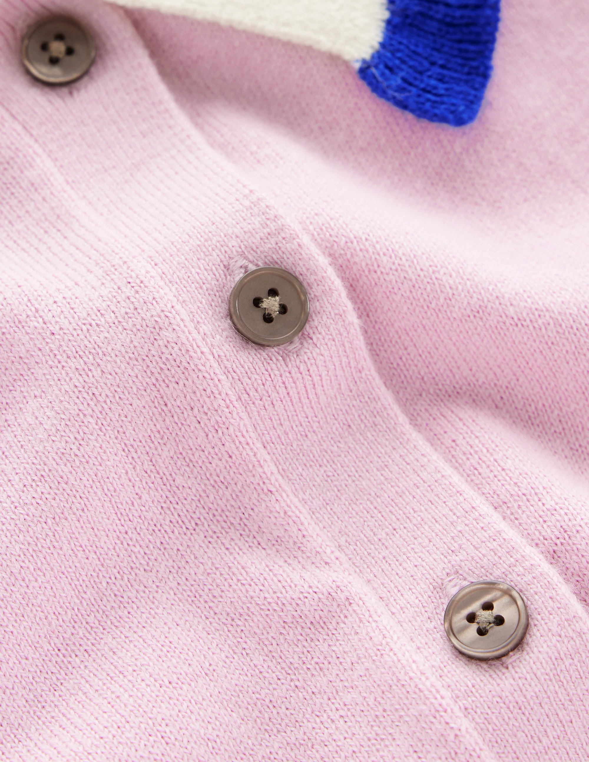 Strickjacke aus Baumwollmischgewebe mit Rüschen-Sanftes Lavendelrosa - Image 6