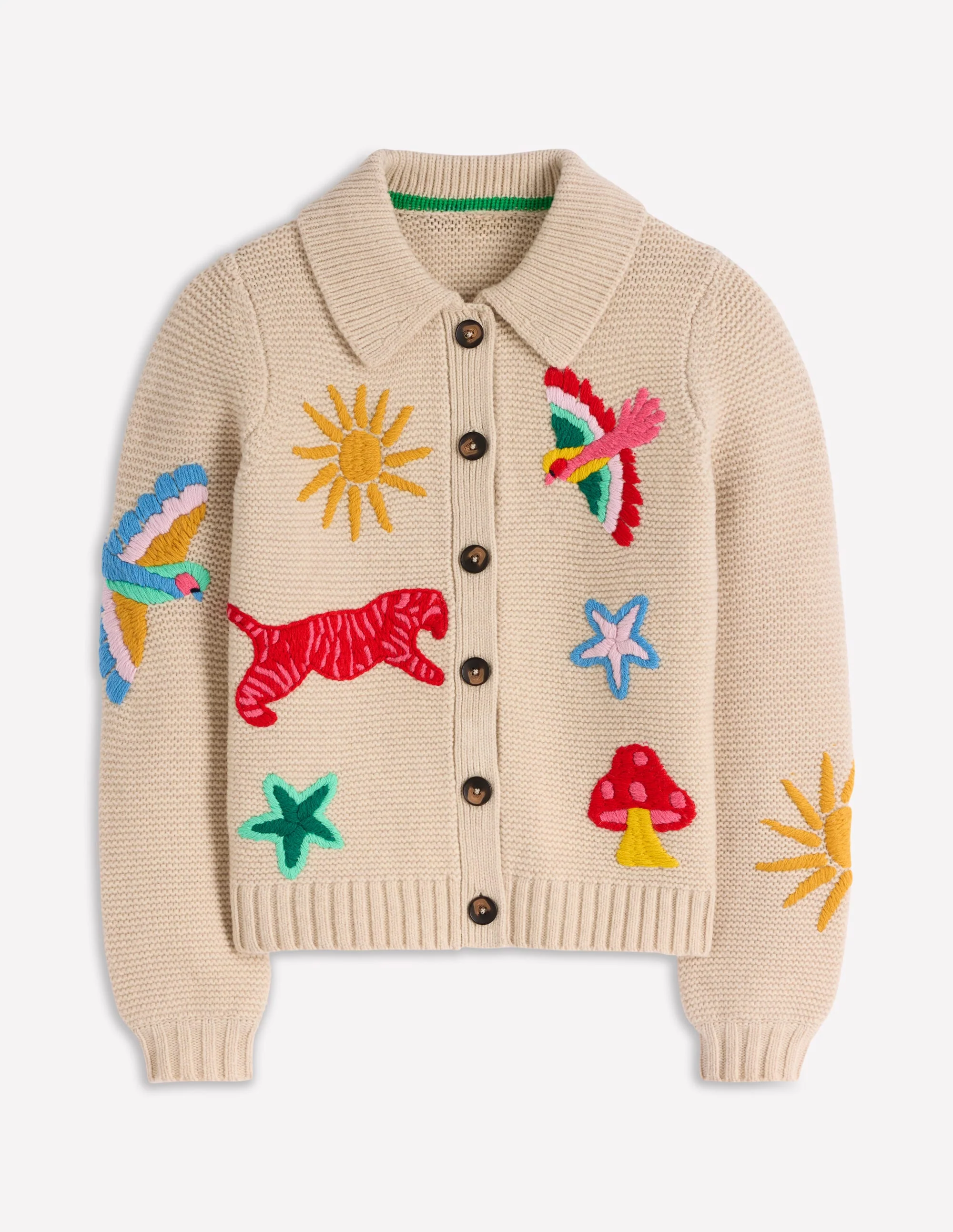 Strickjacke mit besticktem Kragen-Anenome - Image 7