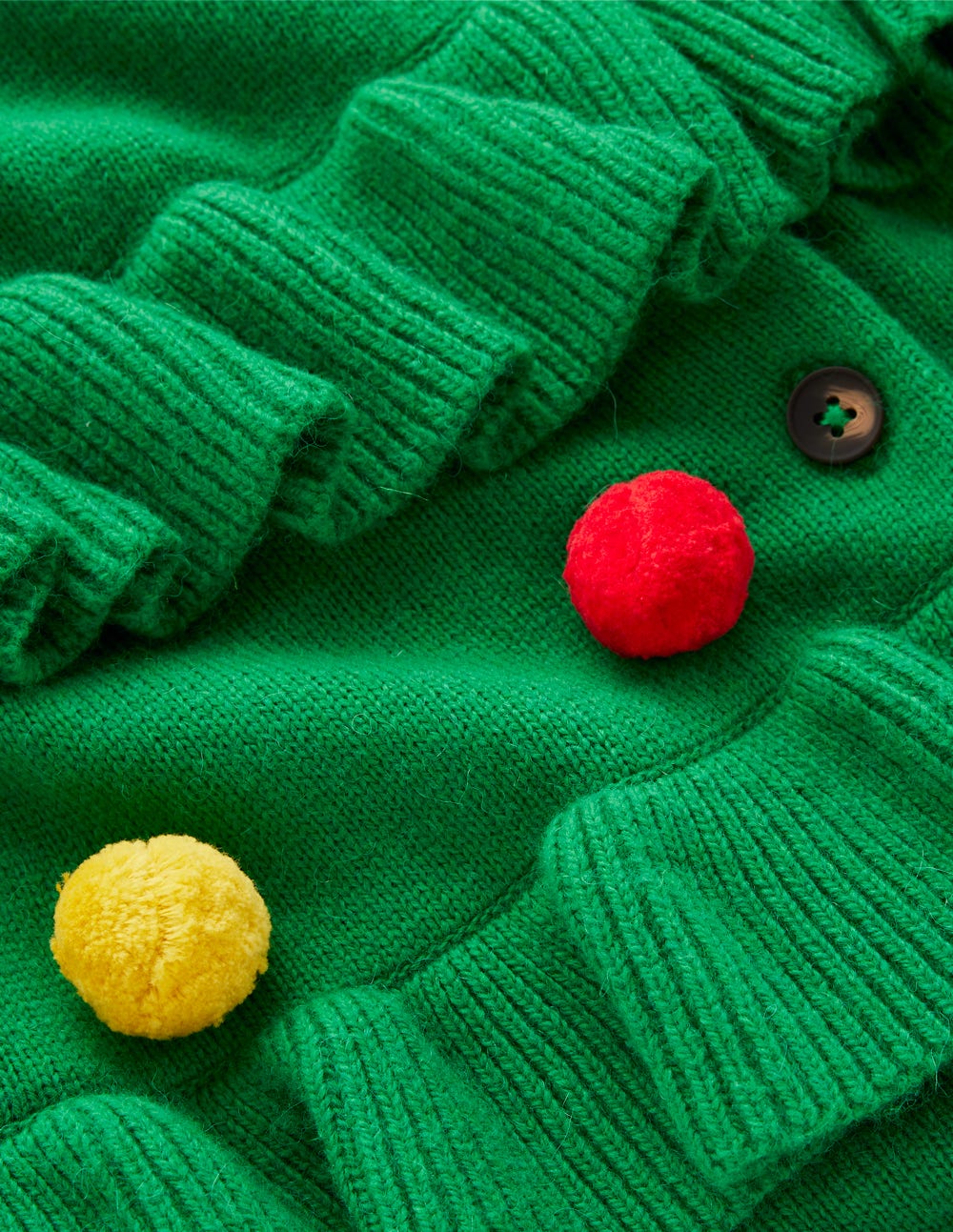 Strickjacke mit festlicher Stickerei-Baumgrün - Image 8