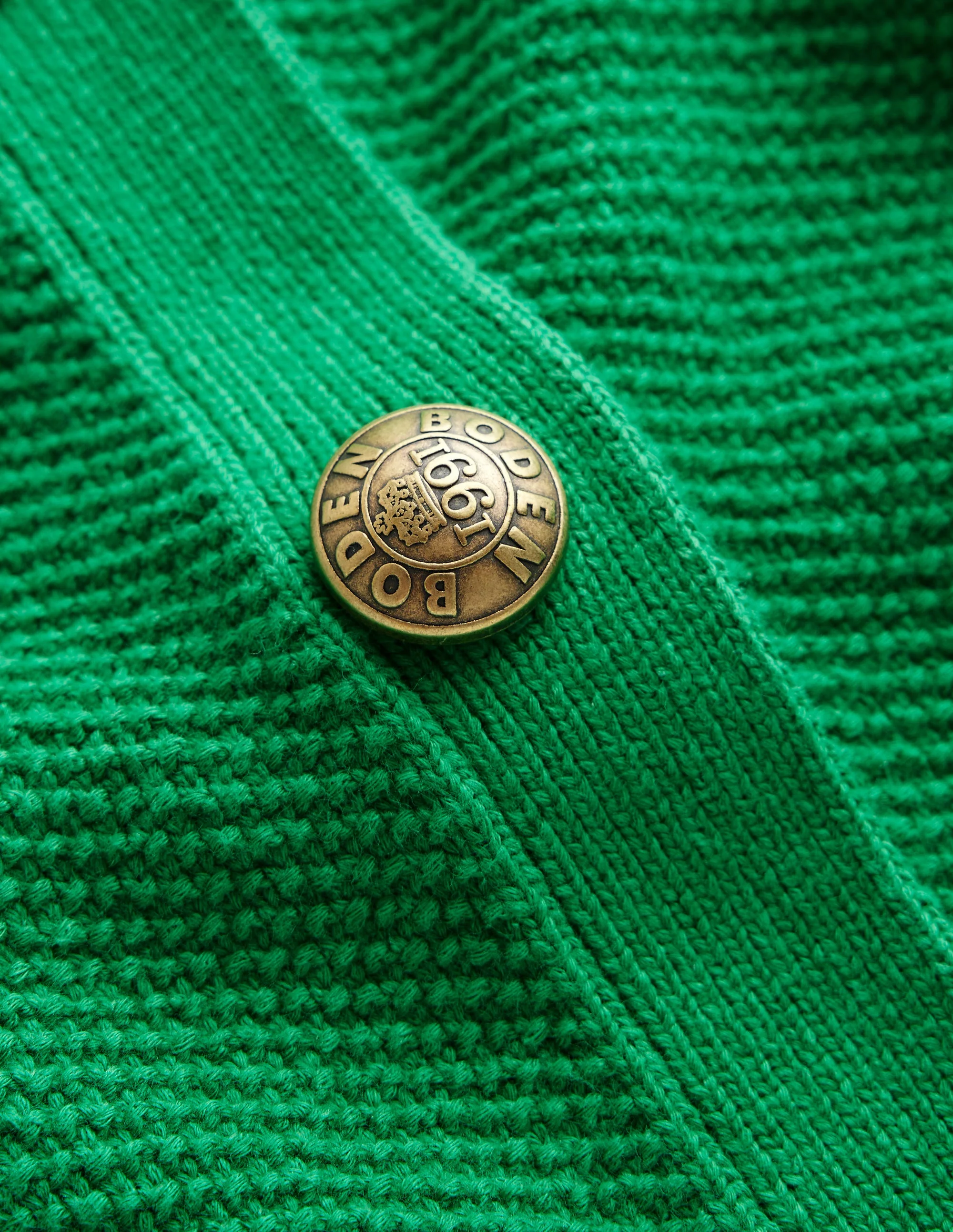 Strickjacke mit Kragen-Sattes Smaragdgrün - Image 6