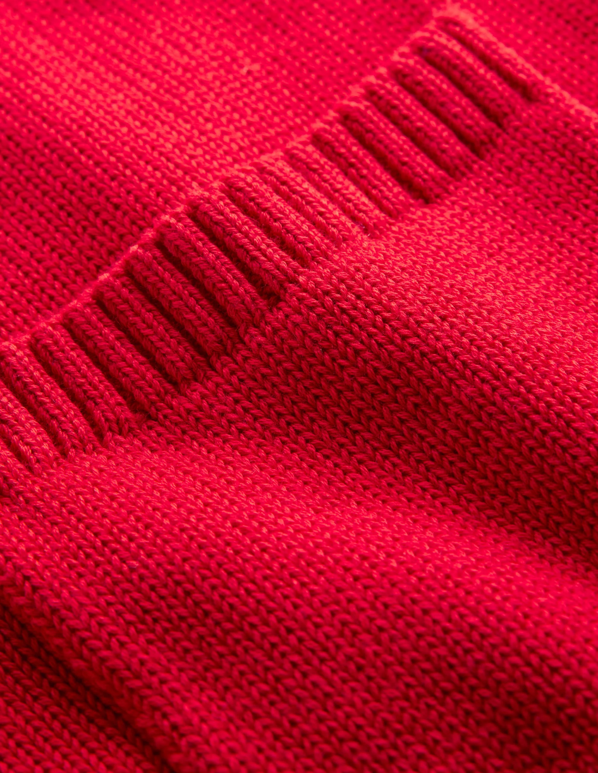 Strickjacke mit Reißverschluss-Flame Scarlet, Naturweiß Streifen - Image 7