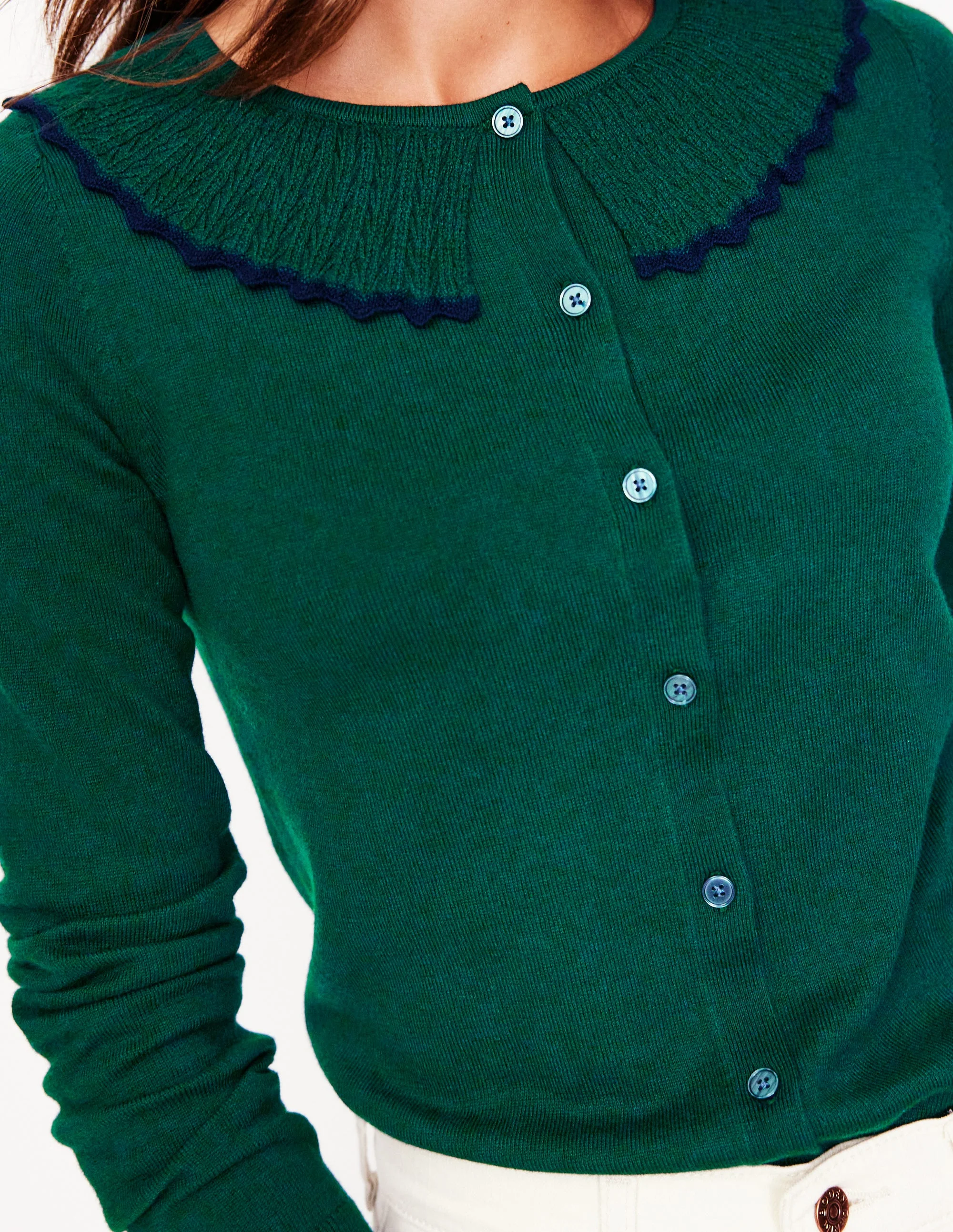 Strickjacke mit Rüschenkragen-Baltic - Image 2