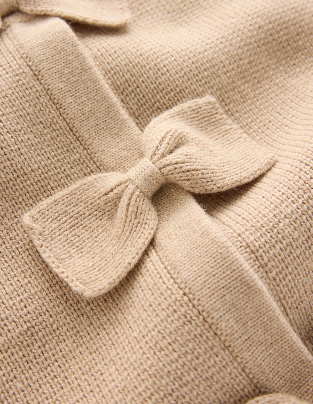 Strickjacke mit Schleife-Graubraun Meliert - Image 6