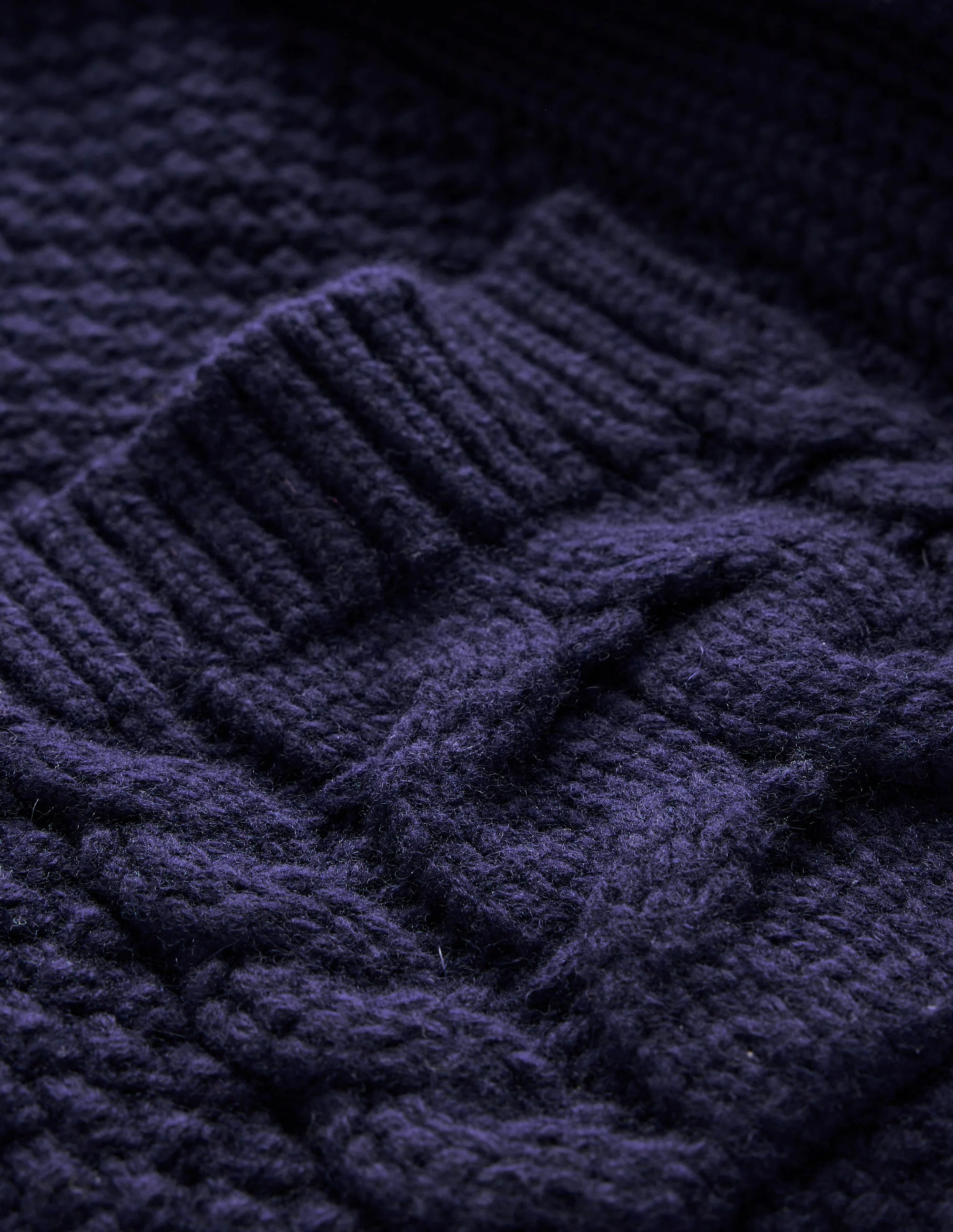 Strickjacke mit Zopfmuster und Gürtel-Aqua Marine Marl - Image 7