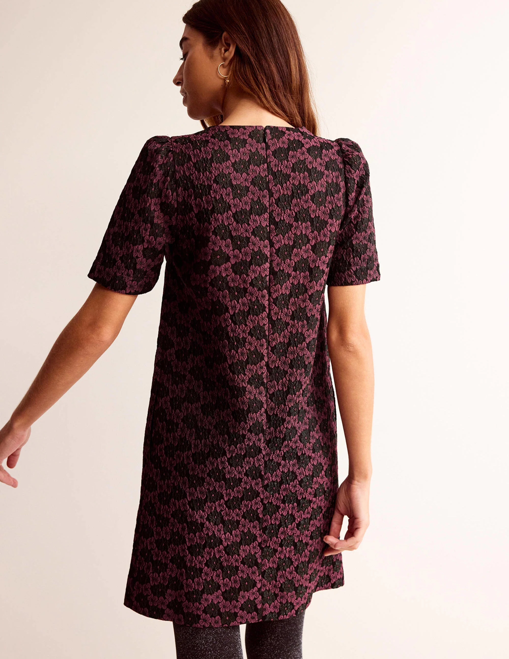 Strukturiertes Jacquard-Kleid-Jacquard Floral - Image 3