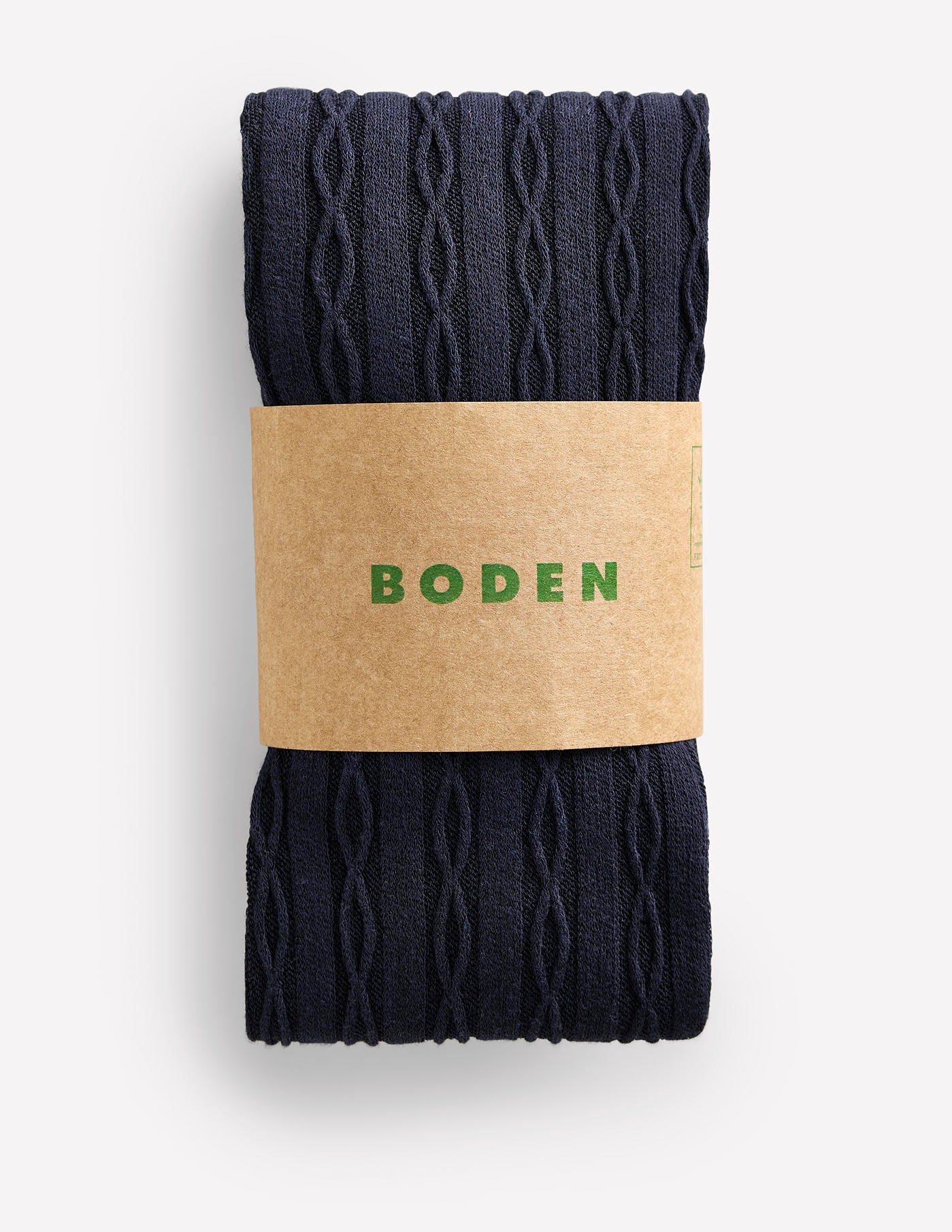 Strumpfhose mit Zopfstrickmuster-Aqua Marine Marl - Image 3