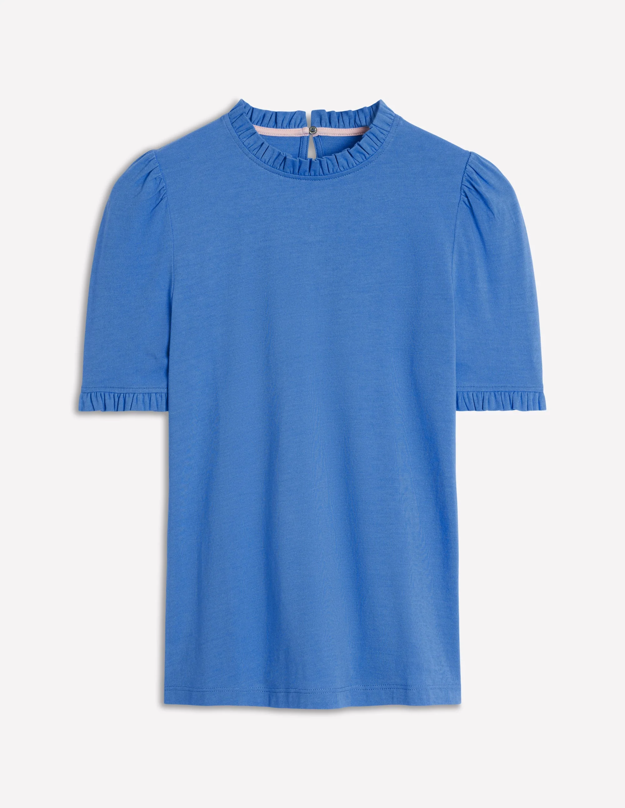 Superweiches T-Shirt mit Rüschendetail-Frühlingswiese - Image 6