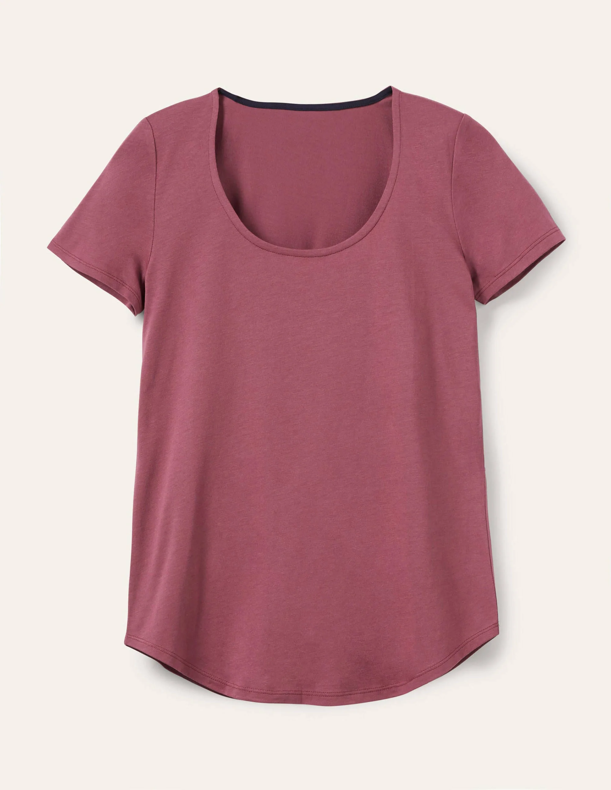 Superweiches T-shirt mit Rundhalsausschnitt-Feigenpudding - Image 5