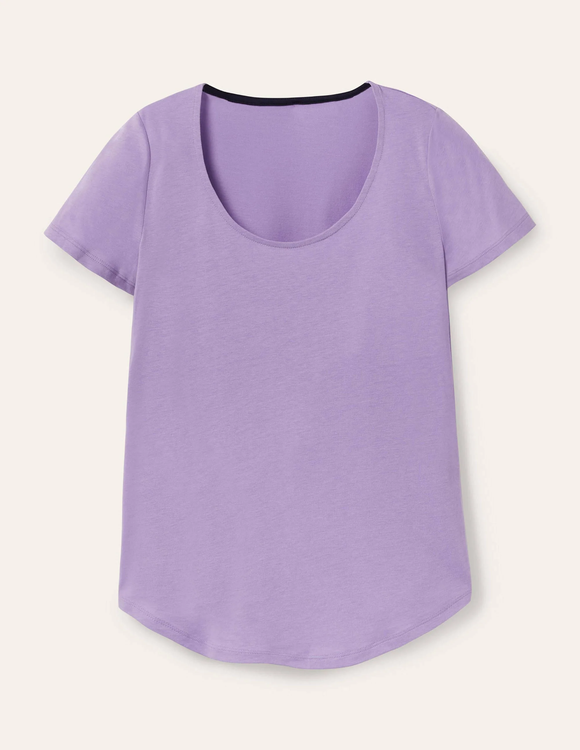 Superweiches T-shirt mit Rundhalsausschnitt-Kühles Violett - Image 5