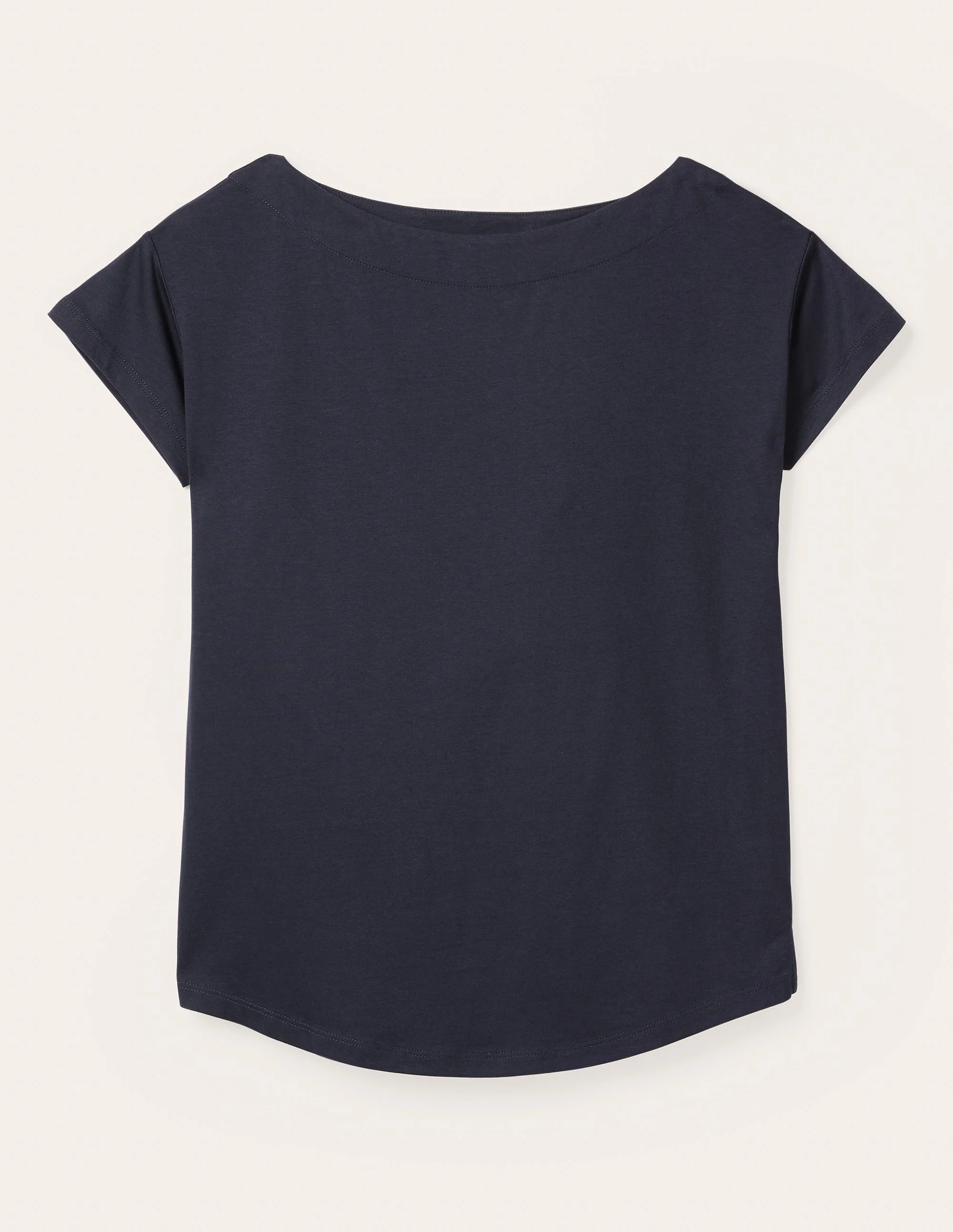 Superweiches T-Shirt mit U-Boot-Ausschnitt-Aqua Marine Marl - Image 9