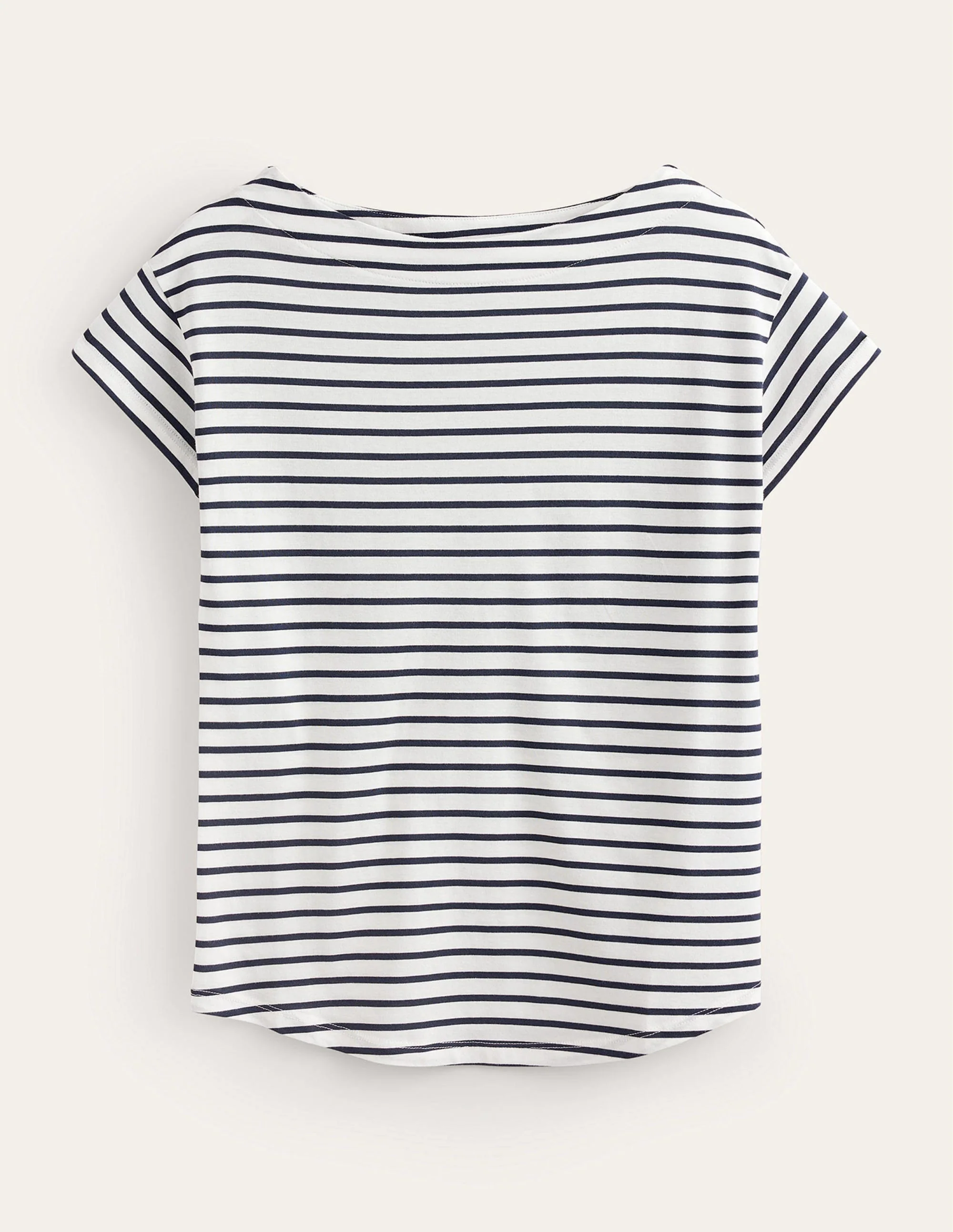 Superweiches T-Shirt mit U-Boot-Ausschnitt-Black - Image 5