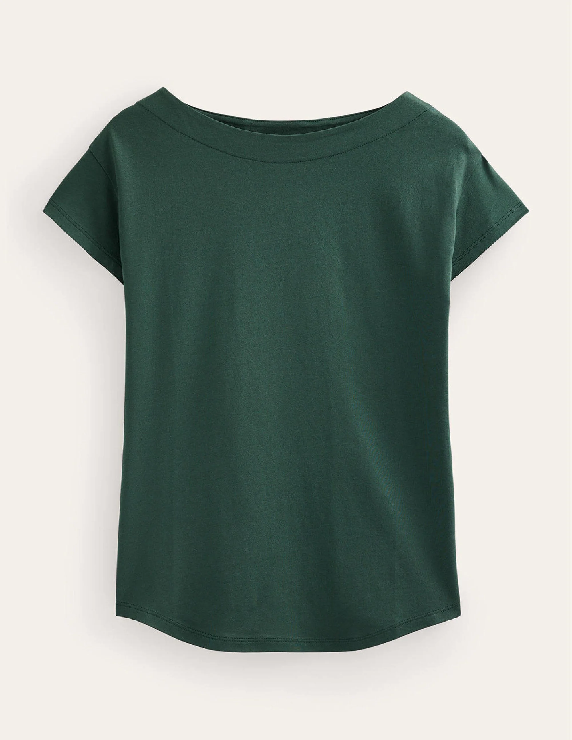 Superweiches T-Shirt mit U-Boot-Ausschnitt-Chatsworth-Grün - Image 5