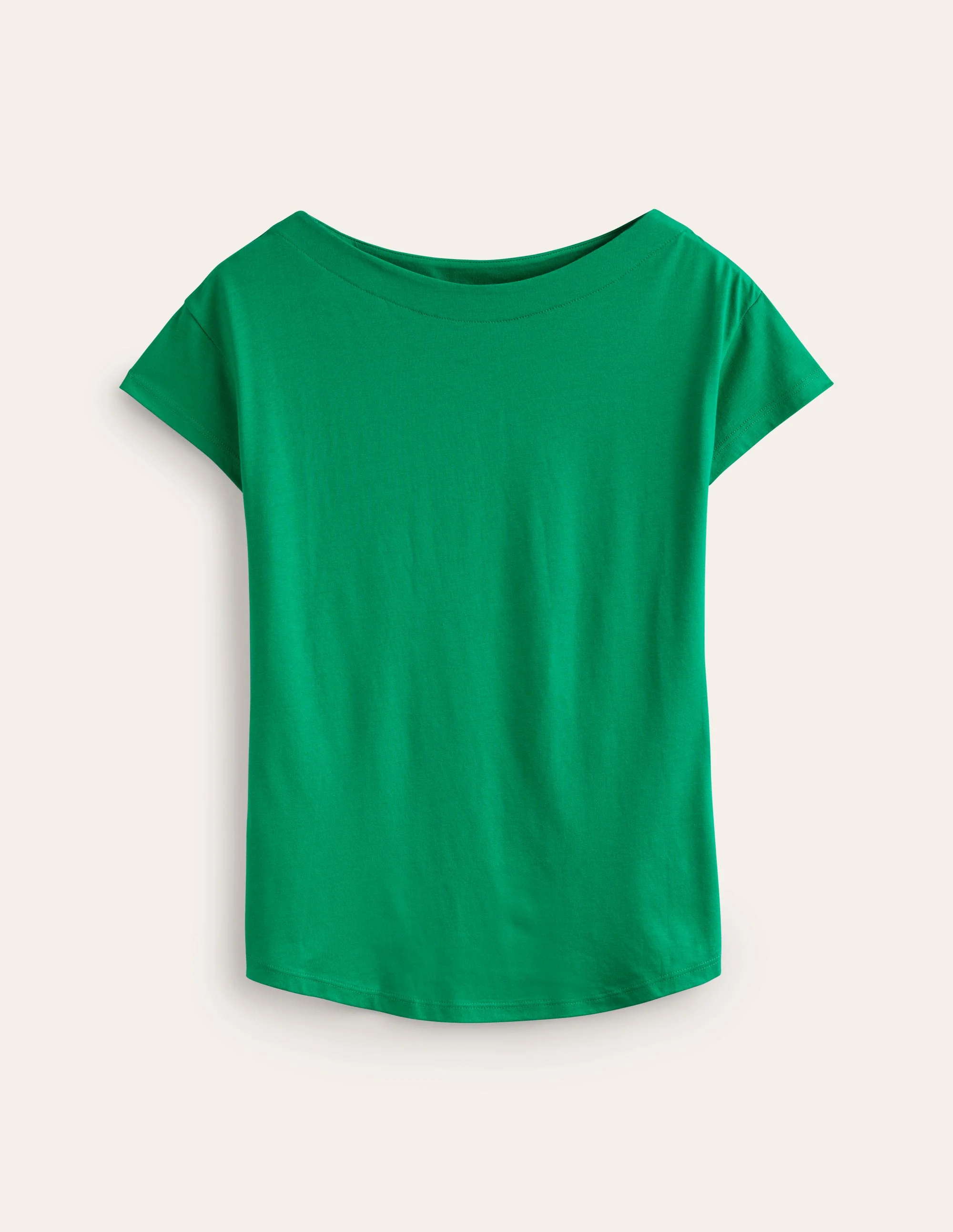Superweiches T-Shirt mit U-Boot-Ausschnitt-Pfeffergrün - Image 5